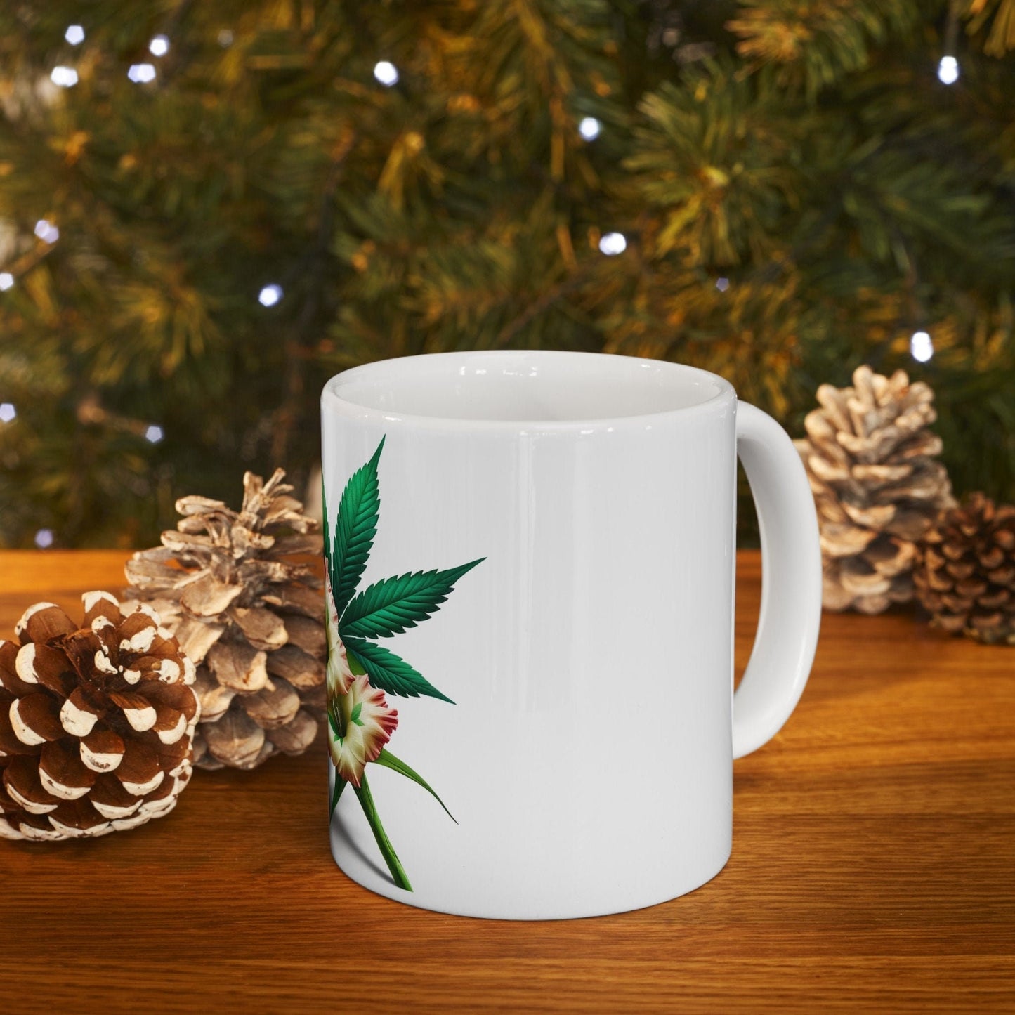 GLADIOLUS WEED FLOWER - Weed Coffee Mugs (11oz) Perfect Gift for Smokers/ Marijuana Gift; Wake and Bake Mug - Cannabis Cup / Stoner Mug