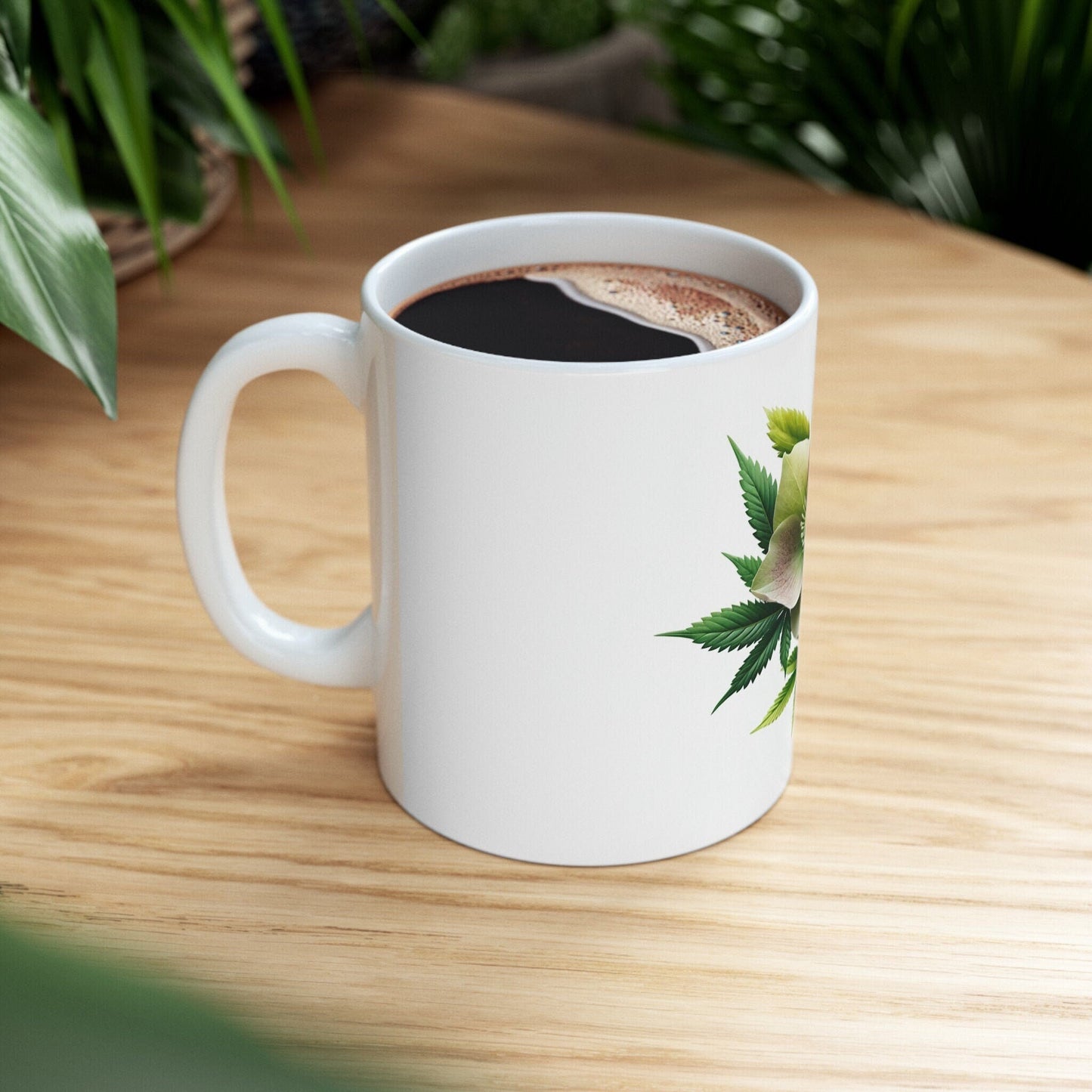 HELLEBORE WEED FLOWER - Weed Coffee Mugs (11oz) Perfect Gift for Smokers/ Marijuana Gift; Wake and Bake Mug - Cannabis Cup / Stoner Mug