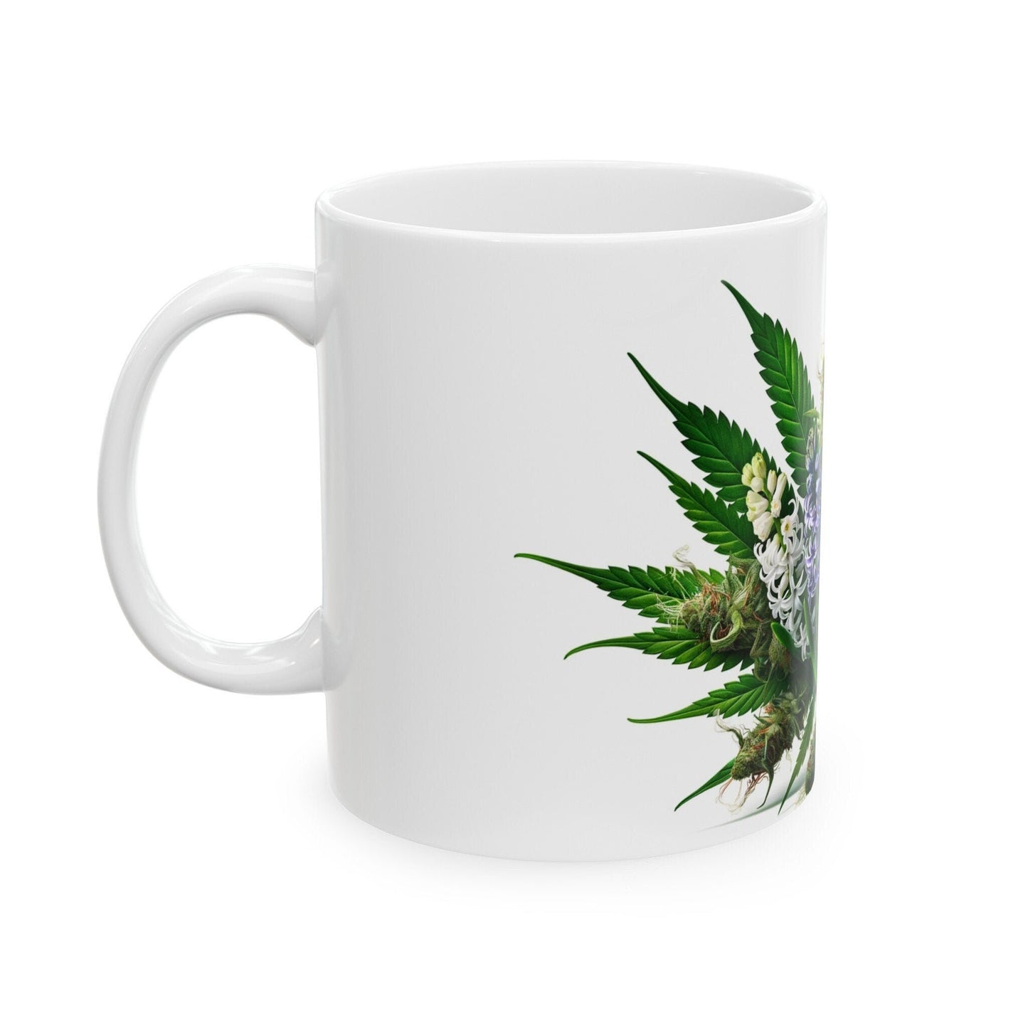 HYACINTH WEED FLOWER - Weed Coffee Mugs (11oz) Perfect Gift for Smokers/ Marijuana Gift; Wake and Bake Mug - Cannabis Cup / Stoner Mug