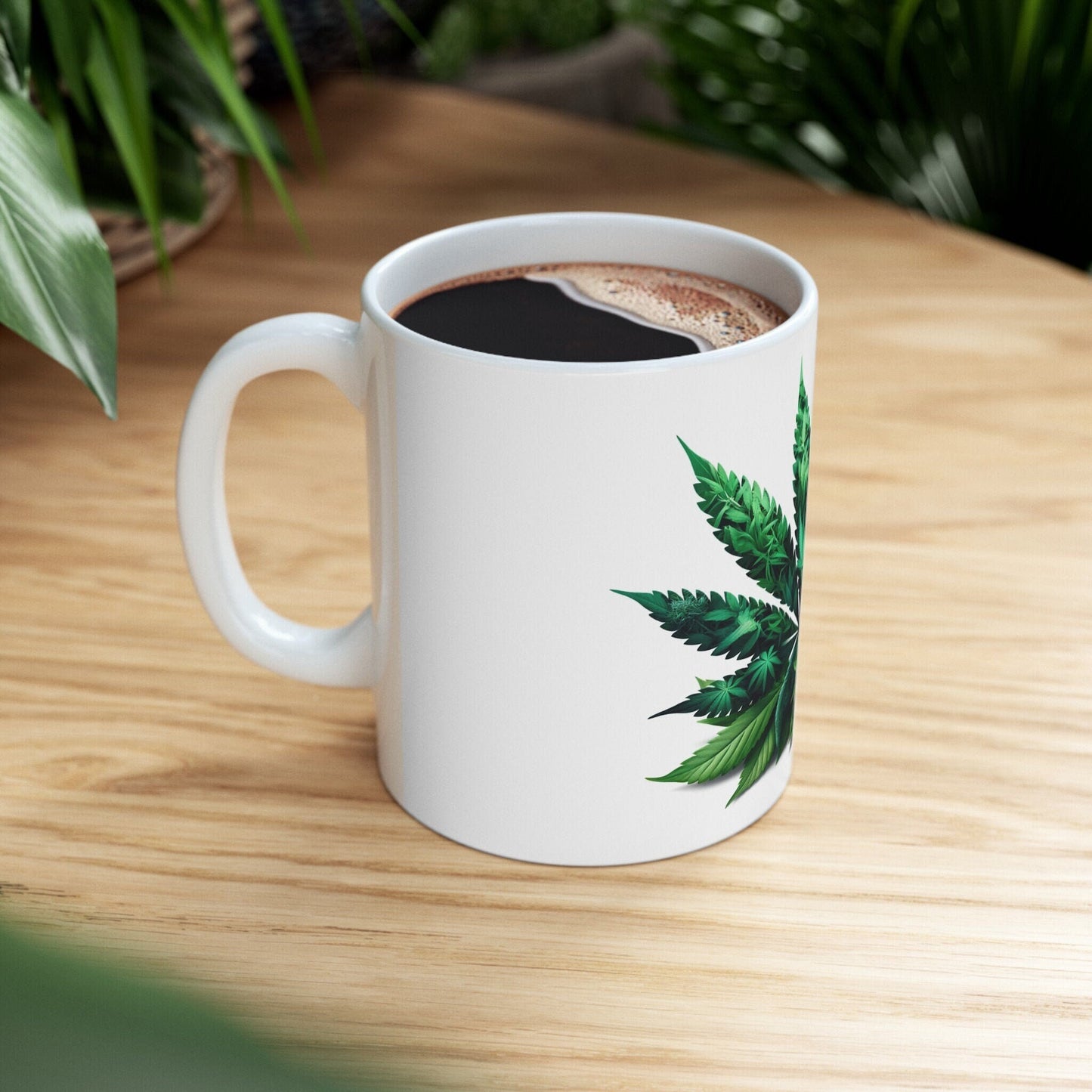 IMPATIENS WEED FLOWER - Weed Coffee Mugs (11oz) Perfect Gift for Smokers/ Marijuana Gift; Wake and Bake Mug - Cannabis Cup / Stoner Mug