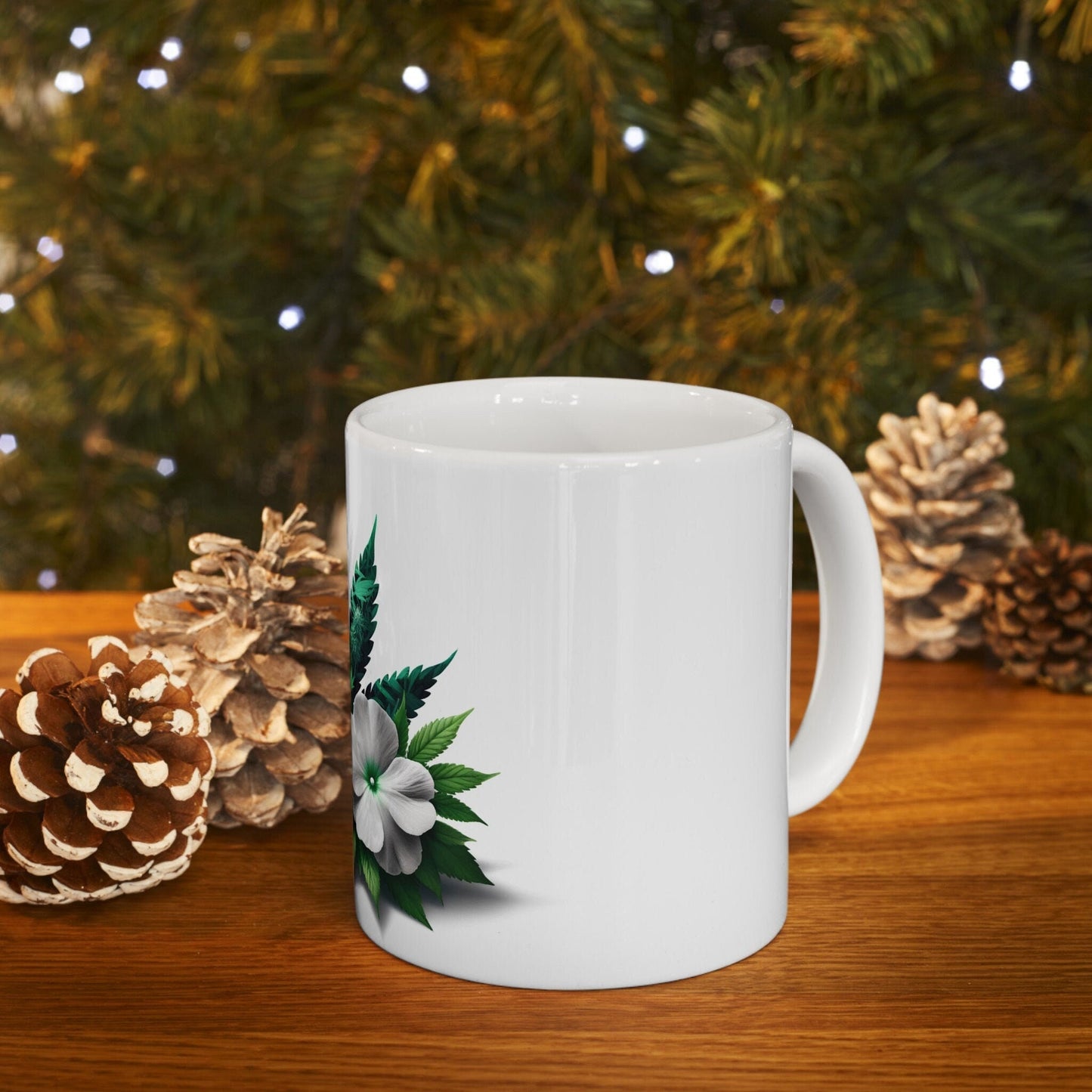 IMPATIENS WEED FLOWER - Weed Coffee Mugs (11oz) Perfect Gift for Smokers/ Marijuana Gift; Wake and Bake Mug - Cannabis Cup / Stoner Mug