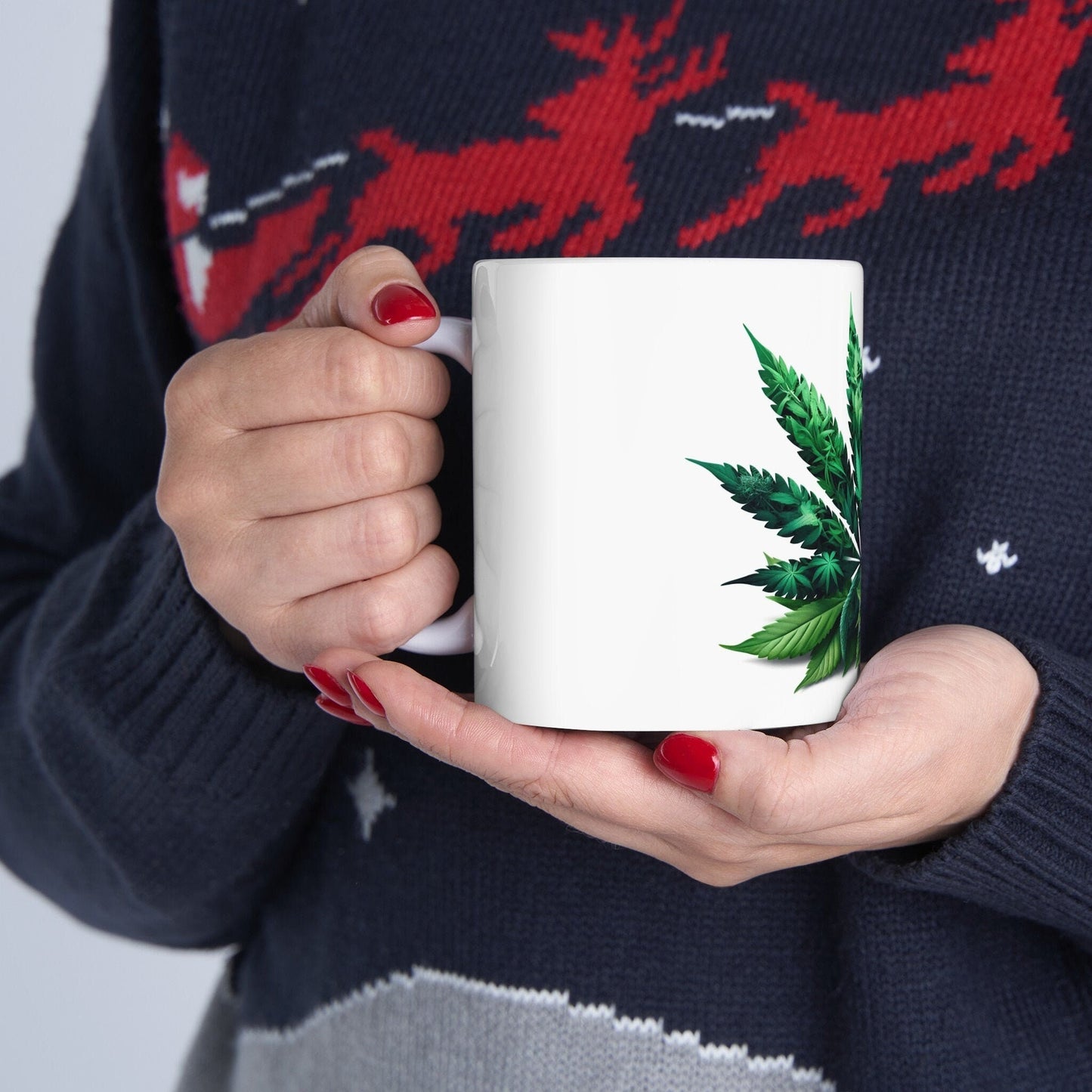 IMPATIENS WEED FLOWER - Weed Coffee Mugs (11oz) Perfect Gift for Smokers/ Marijuana Gift; Wake and Bake Mug - Cannabis Cup / Stoner Mug