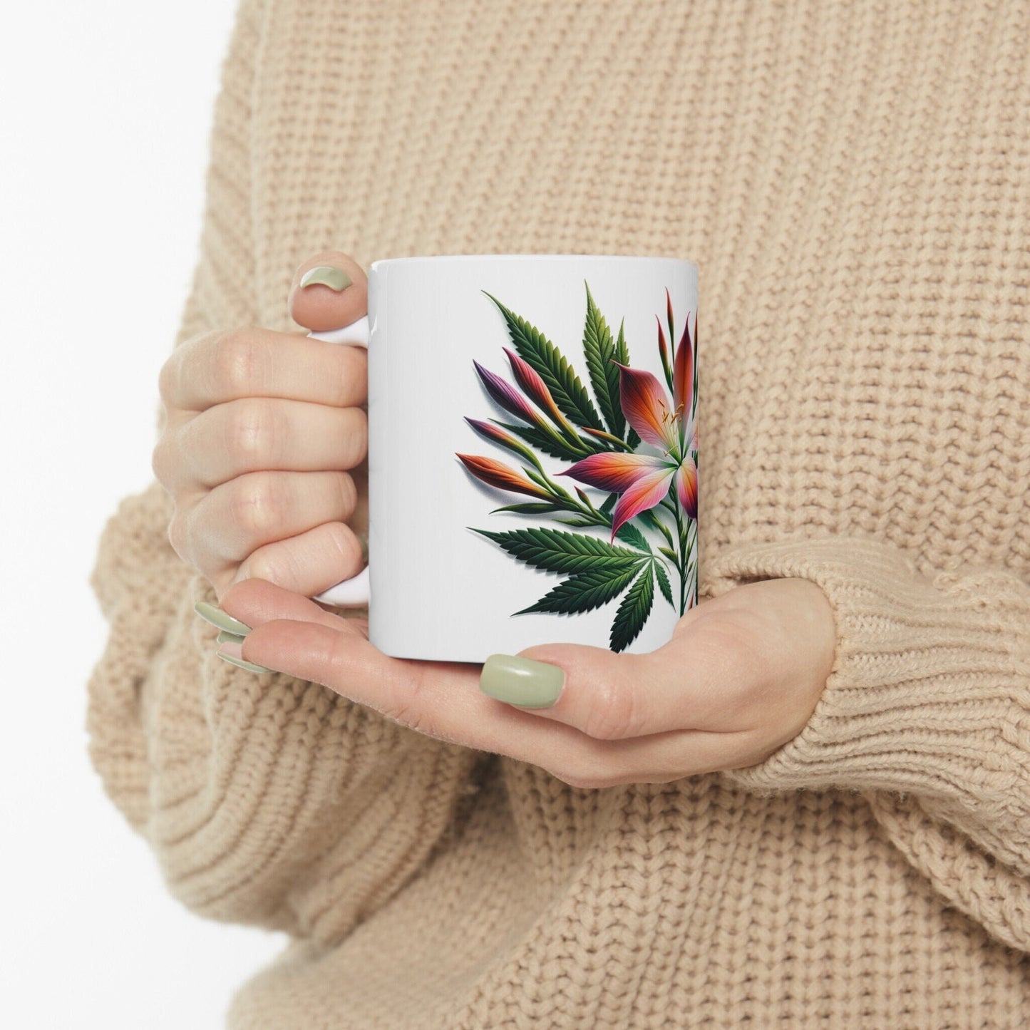 IXIA WEED FLOWER - Weed Coffee Mugs (11oz) Perfect Gift for Smokers/ Marijuana Gift; Wake and Bake Mug - Cannabis Cup / Stoner Mug