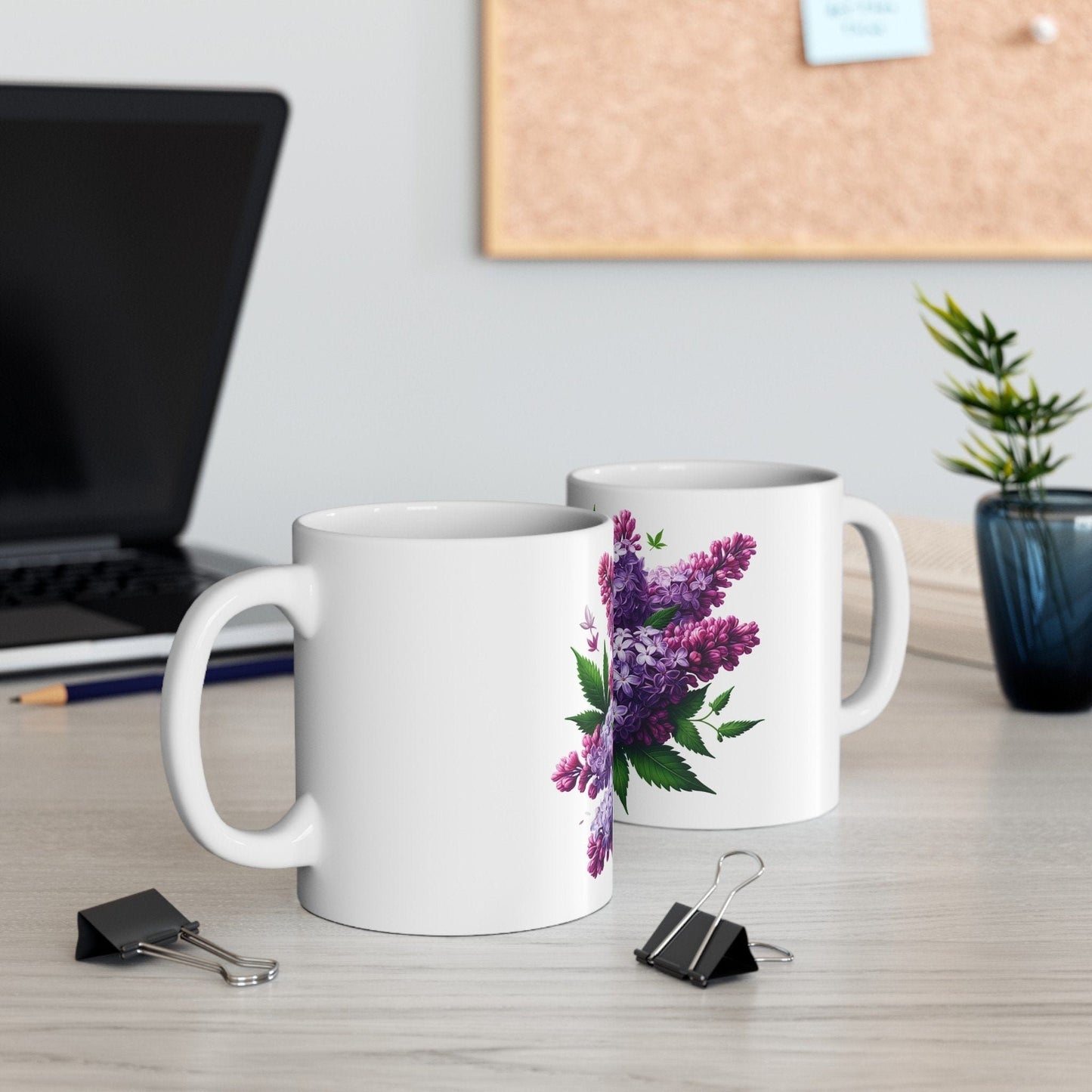 LILAC WEED FLOWER - Weed Coffee Mugs (11oz) Perfect Gift for Smokers/ Marijuana Gift; Wake and Bake Mug - Cannabis Cup / Stoner Mug