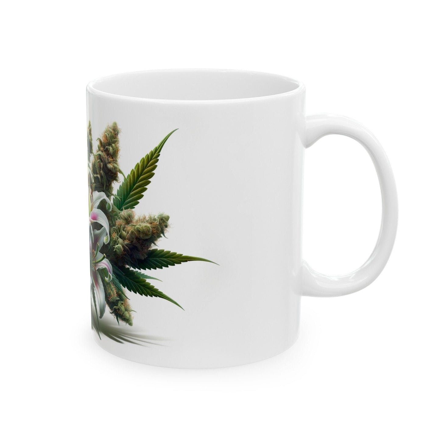 LILY WEED FLOWER - Weed Coffee Mugs (11oz) Perfect Gift for Smokers/ Marijuana Gift; Wake and Bake Mug - Cannabis Cup / Stoner Mug