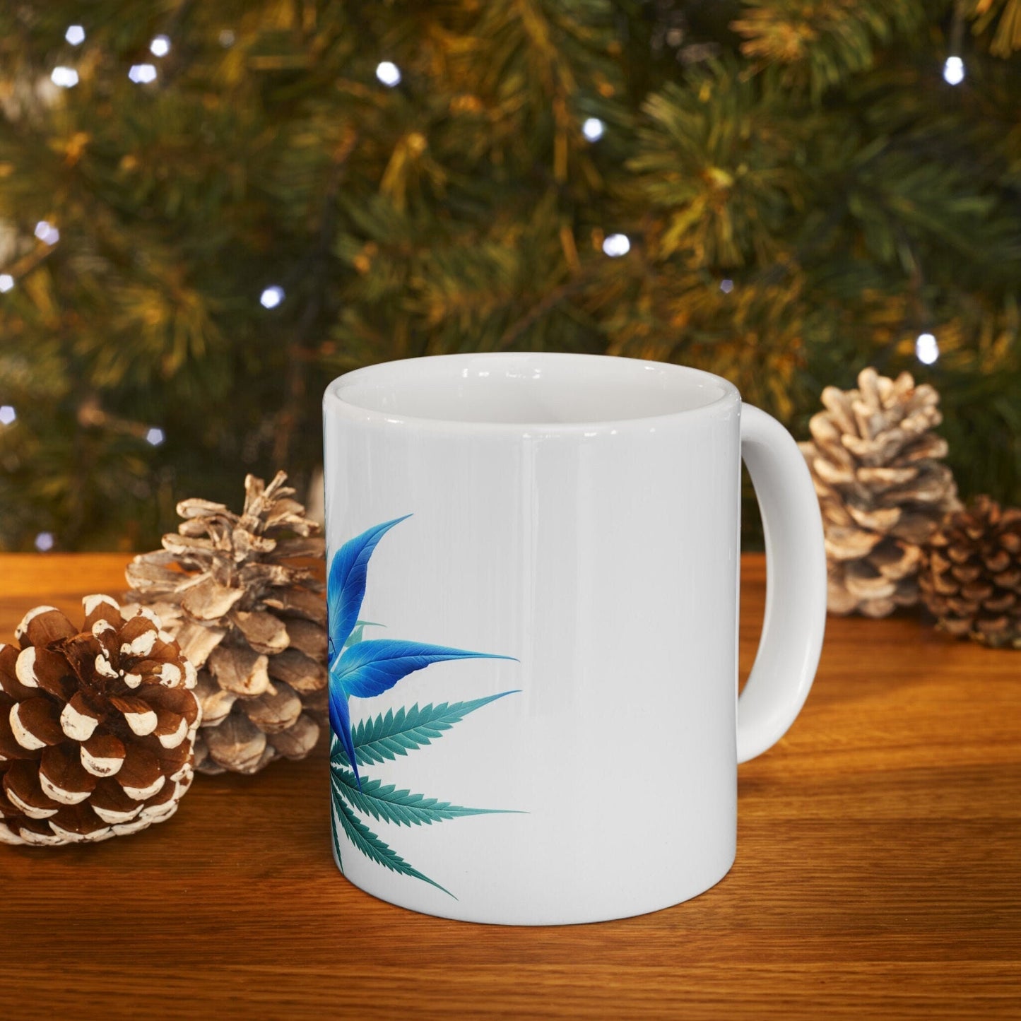 LOBELIA WEED FLOWER - Weed Coffee Mugs (11oz) Perfect Gift for Smokers/ Marijuana Gift; Wake and Bake Mug - Cannabis Cup / Stoner Mug