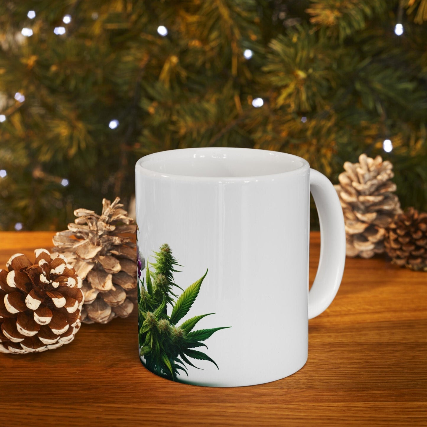 ORCHID WEED FLOWER - Weed Coffee Mugs (11oz) Perfect Gift for Smokers/ Marijuana Gift; Wake and Bake Mug - Cannabis Cup / Stoner Mug