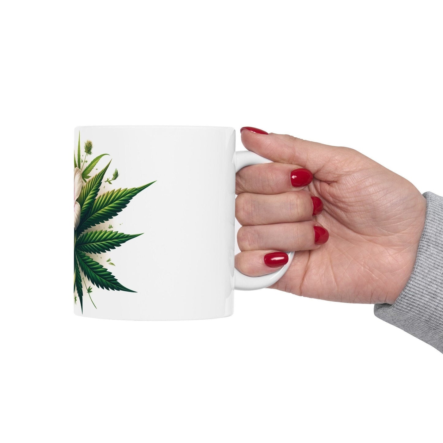OXALIS WEED FLOWER - Weed Coffee Mugs (11oz) Perfect Gift for Smokers/ Marijuana Gift; Wake and Bake Mug - Cannabis Cup / Stoner Mug