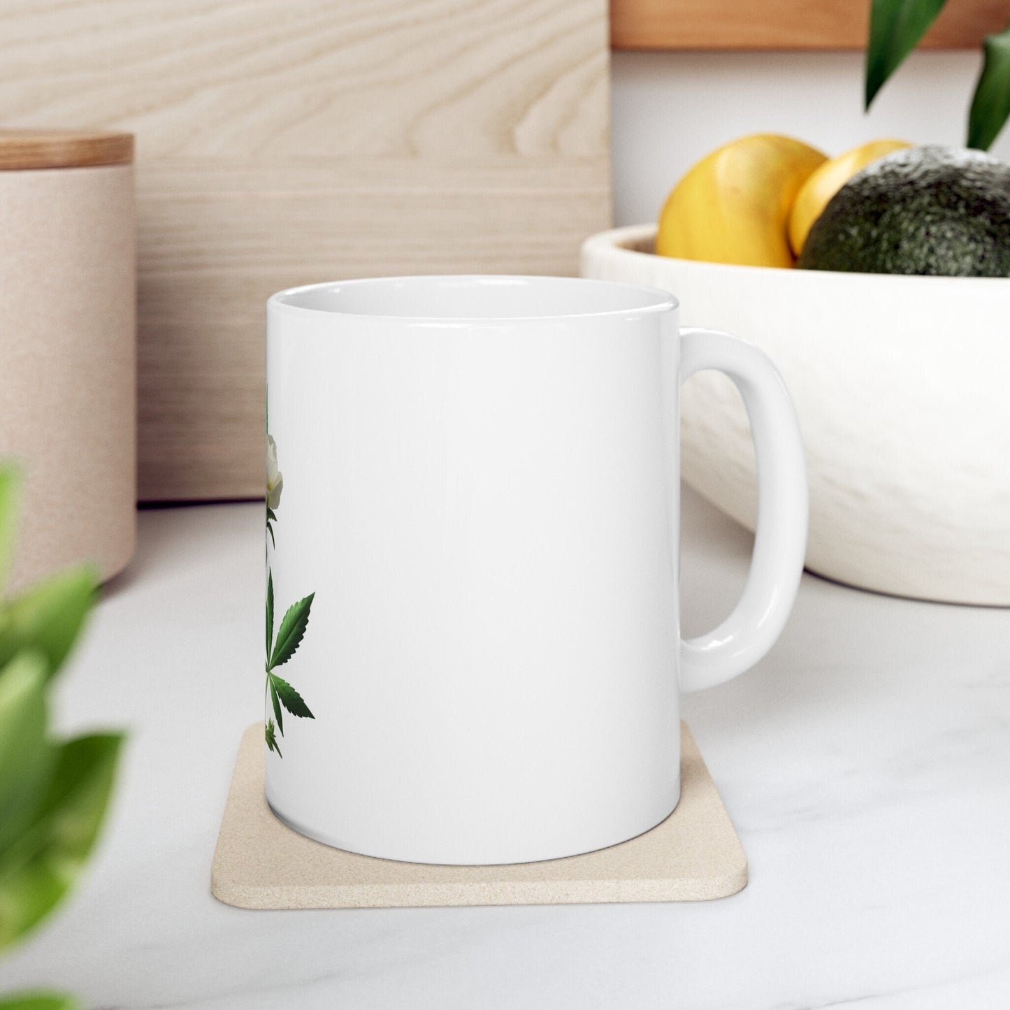 PORTULACA WEED FLOWER - Weed Coffee Mugs (11oz) Perfect Gift for Smokers/ Marijuana Gift; Wake and Bake Mug - Cannabis Cup / Stoner Mug