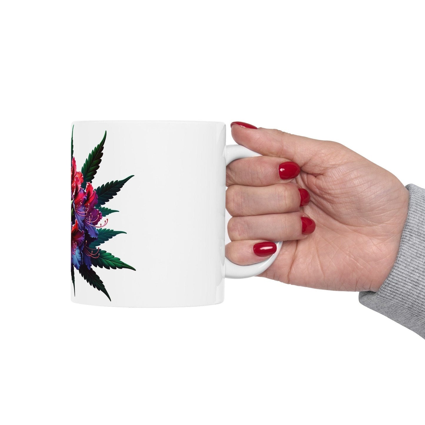 RHODODENDRON WEED FLOWER - Weed Coffee Mugs (11oz) Perfect Gift for Smokers/ Marijuana Gift; Wake and Bake Mug - Cannabis Cup / Stoner Mug