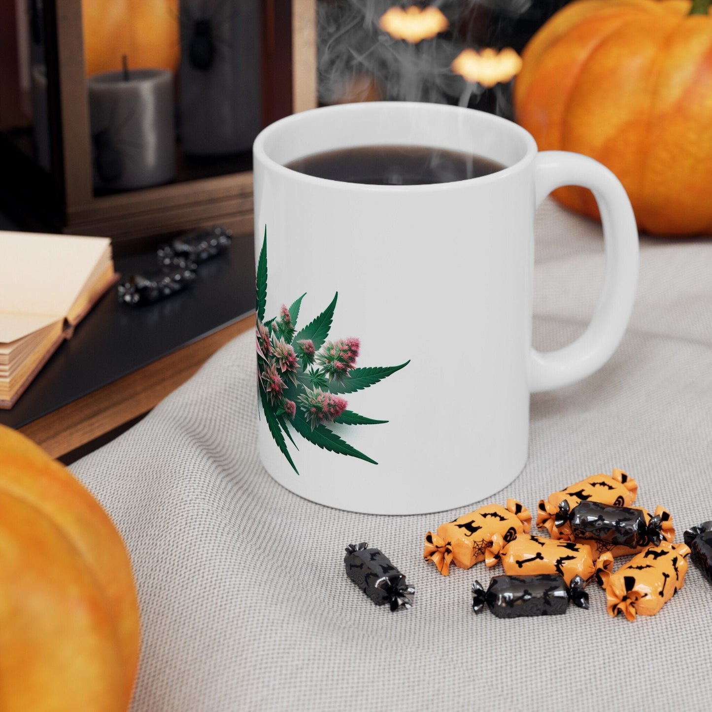 SEDUM WEED FLOWER - Weed Coffee Mugs (11oz) Perfect Gift for Smokers/ Marijuana Gift; Wake and Bake Mug - Cannabis Cup / Stoner Mug