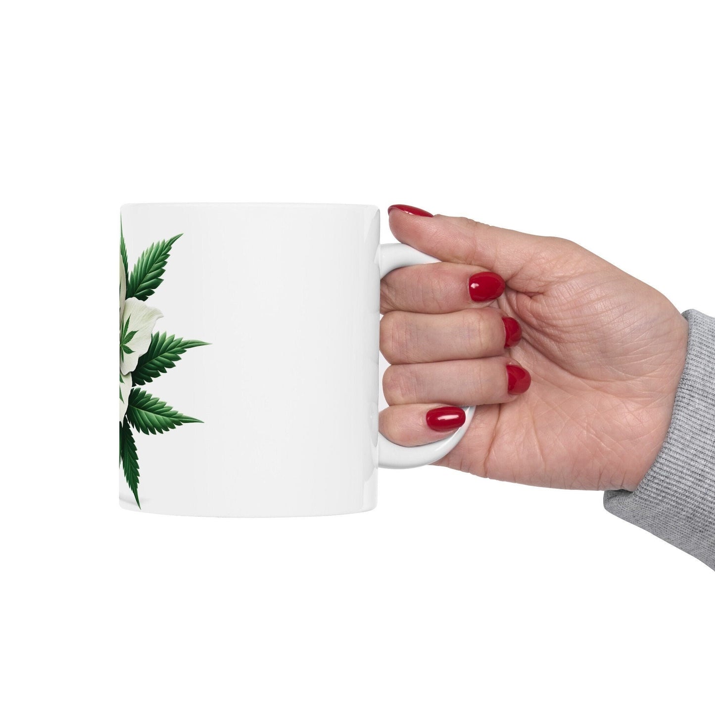 WEED THEMED FLOWER - Weed Coffee Mugs (11oz) Perfect Gift for Smokers/ Marijuana Gift; Wake and Bake Mug - Cannabis Cup / Stoner Mug