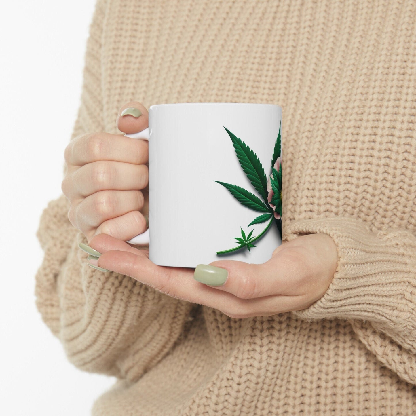 WEED FLOWER - Weed Coffee Mugs (11oz) Perfect Gift for Smokers/ Marijuana Gift; Wake and Bake Mug - Cannabis Cup / Stoner Mug