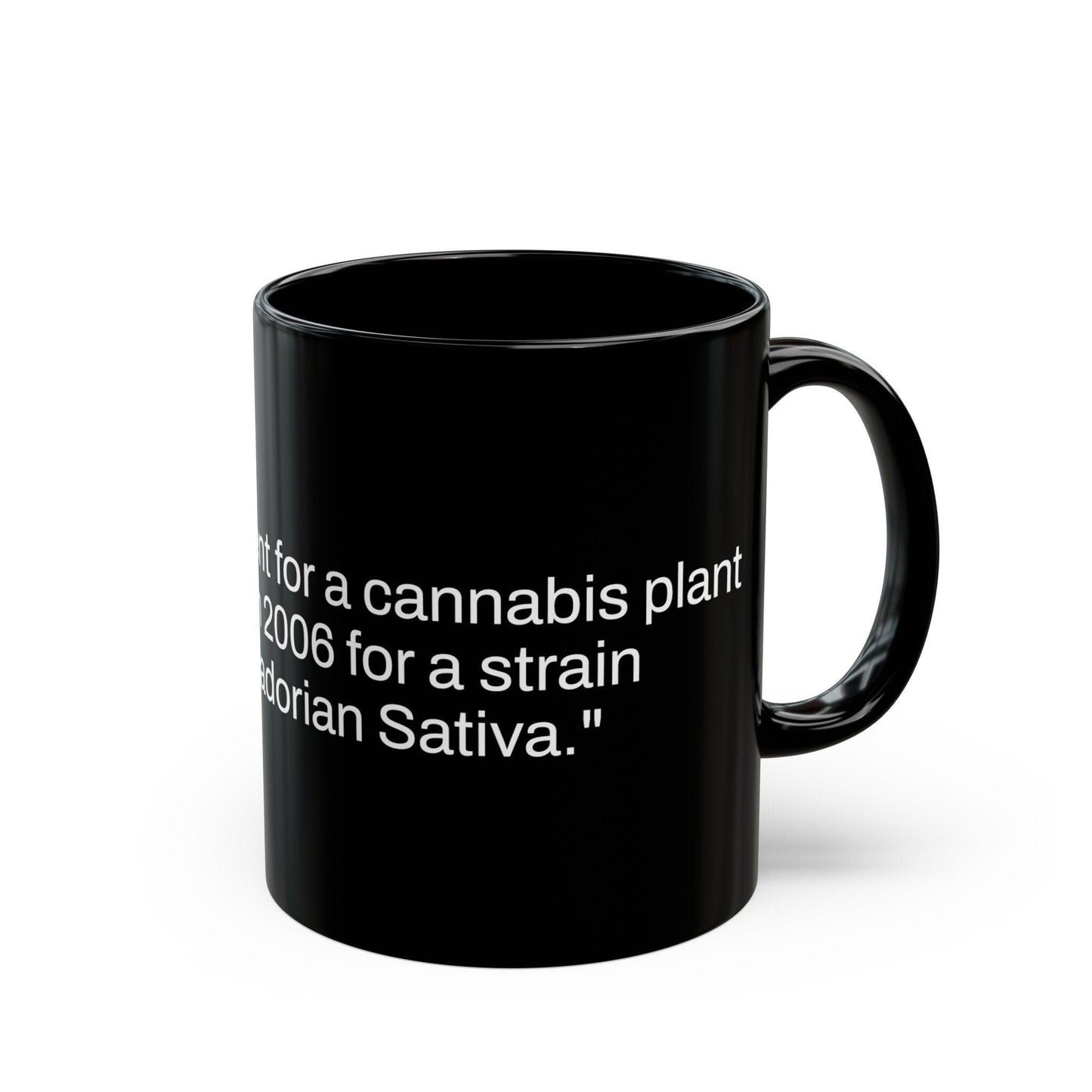 FIRST PATENT Weed Fact - Weed Coffee Mug (11oz) - Perfect Gift for Smokers, Stoners, Growers; Wake and Bake Mug / Weed Mug / BLACK Mug