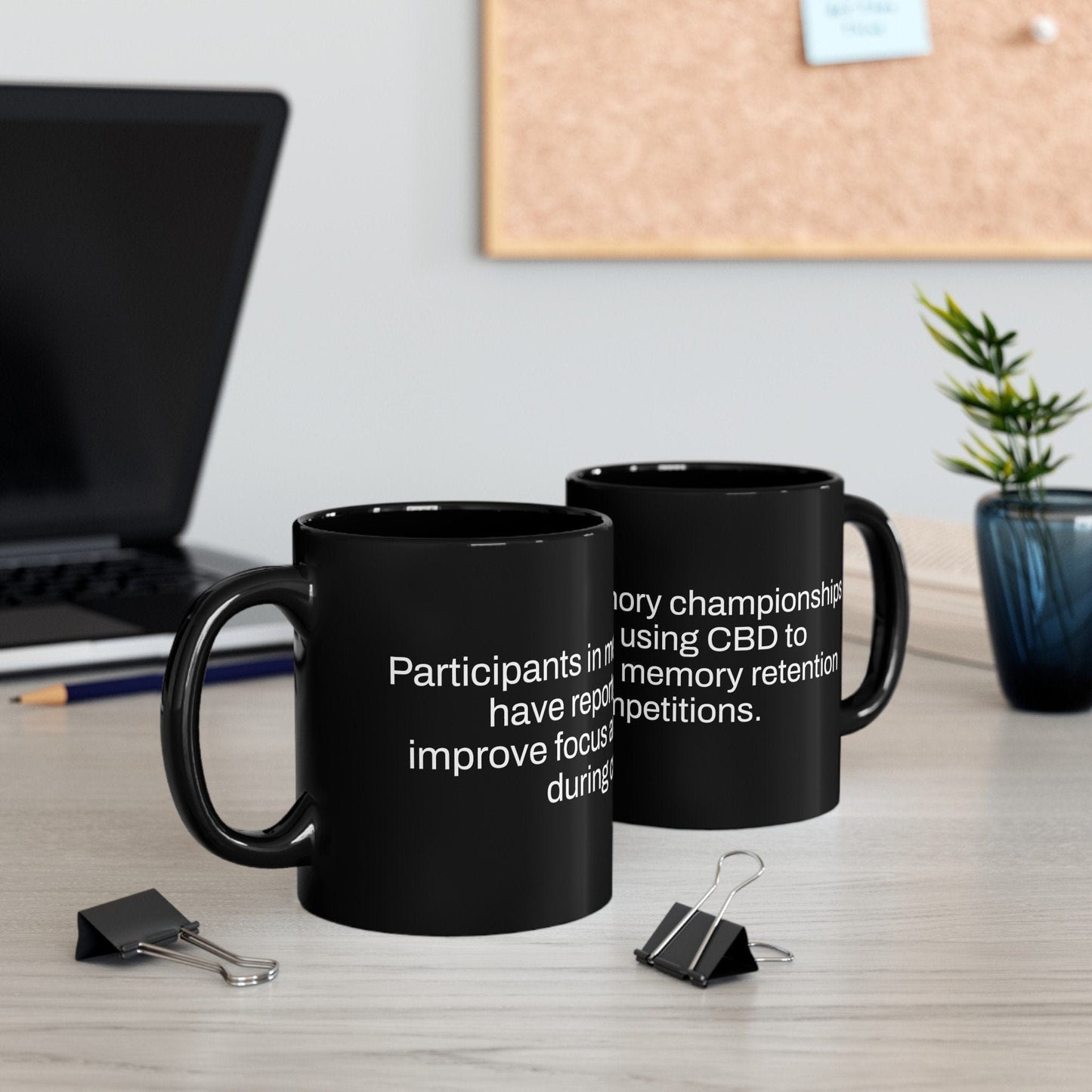 CBD MEMORY Weed Fact - Weed Coffee Mug (11oz) - Perfect Gift for Smokers, Stoners, Growers; Wake and Bake Mug / Weed Mug / BLACK Mug
