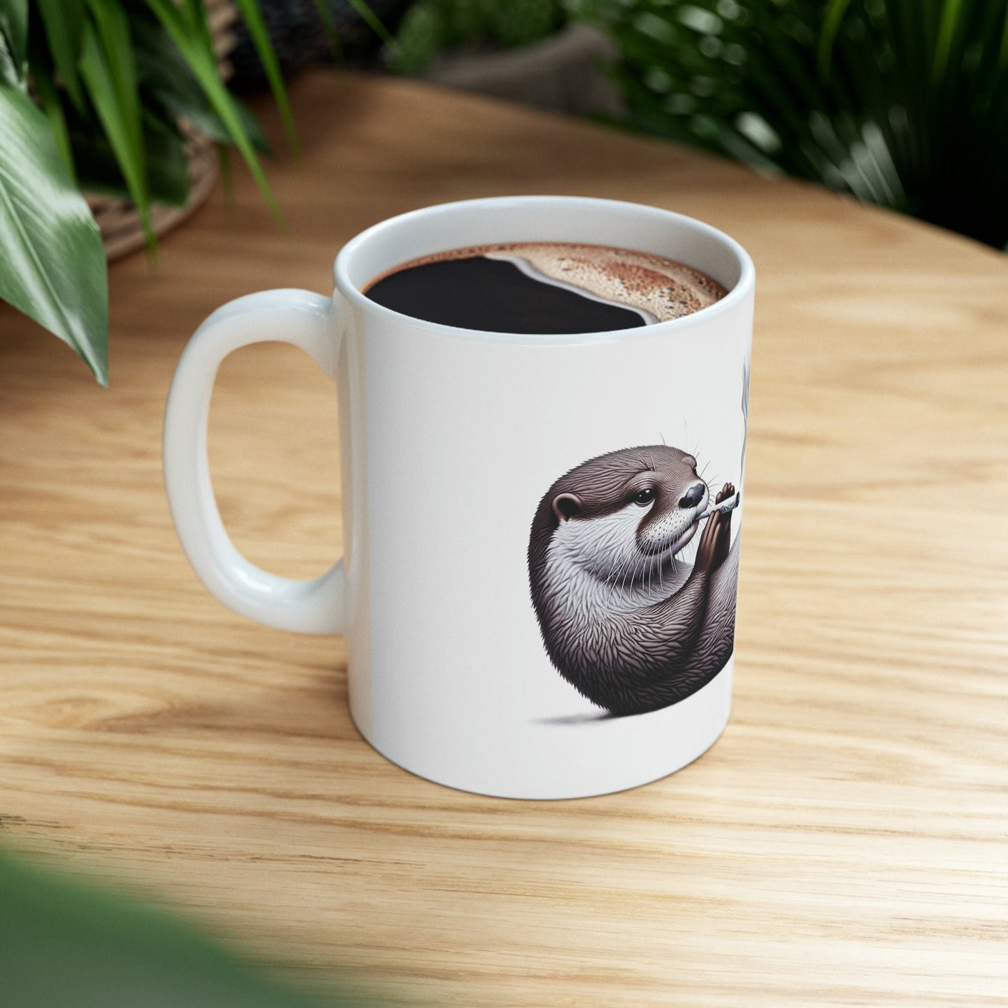 OTTER - WEED Themed Coffee Mugs - Perfect Gift for Smokers, Stoners, Growers; Animal Lovers - Marijuana Mug for Wake and Bake