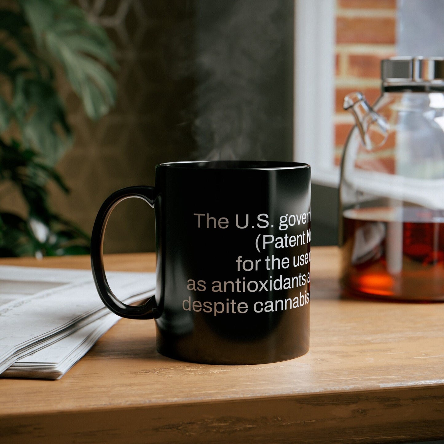 GOVERNMENT Weed Fact - Weed Coffee Mug (11oz) - Perfect Gift for Smokers, Stoners, Growers; Wake and Bake Mug / Weed Mug / BLACK Mug