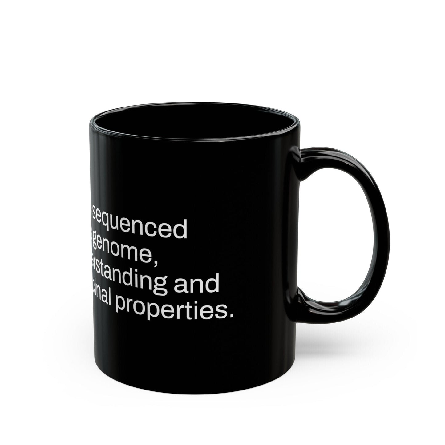 GENOME Weed Fact - Weed Coffee Mug (11oz) - Perfect Gift for Smokers, Stoners, Growers; Wake and Bake Mug / Weed Mug / BLACK Mug