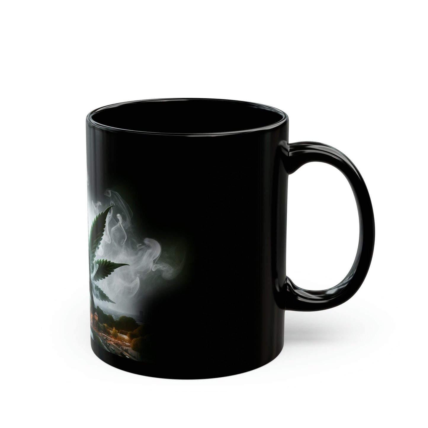 WEED PARIS - Black Base Coffee Mugs - Perfect Gift for Smokers, Stoners, Marijuana Lovers, Growers; WEED Mug / Stoner Mug
