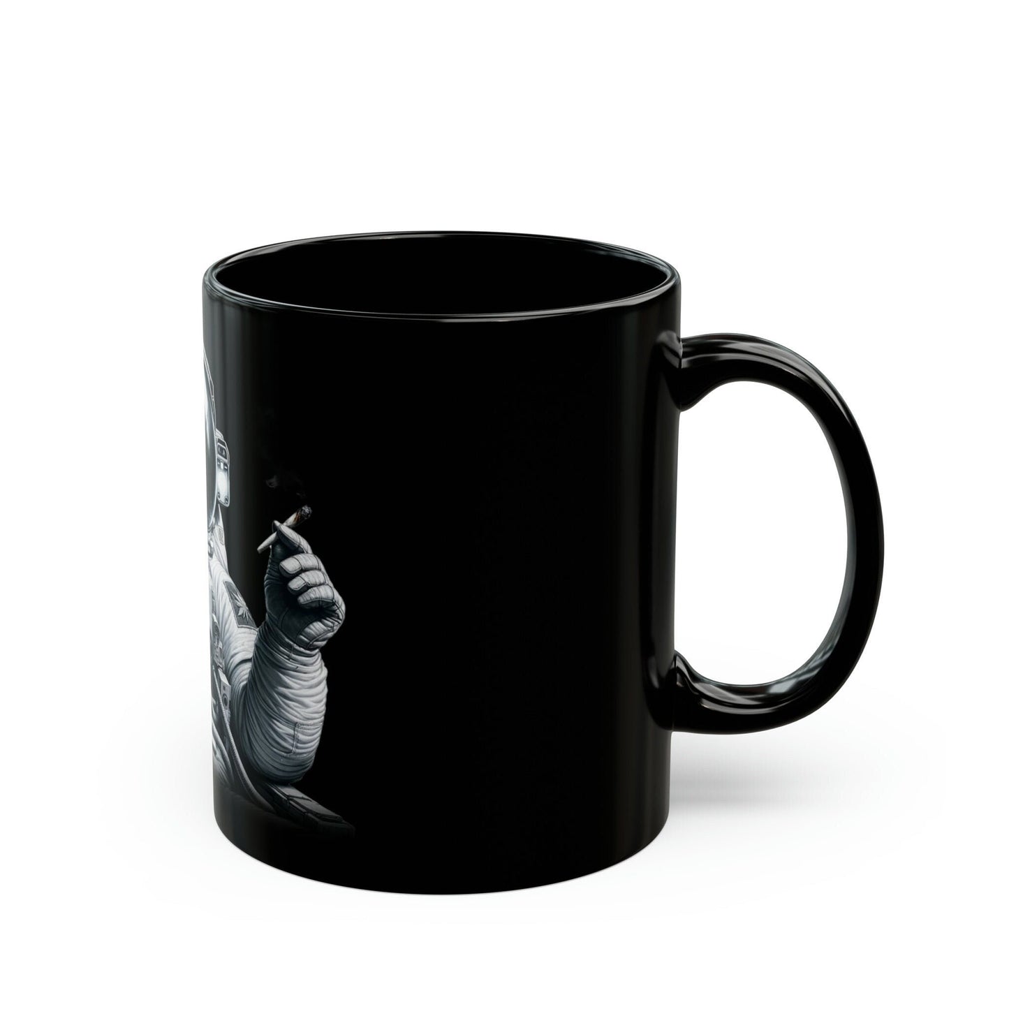 STONER ASTRONAUT - Black Base Coffee Mugs - Perfect Gift for Smokers, Stoners, Marijuana Lovers, Growers; WEED Mug / Stoner Mug