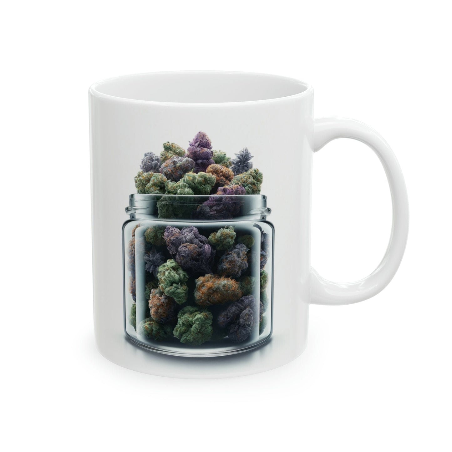 Jar of WEED - WEED Themed Coffee Mug - Perfect Gift for Smokers/Stoner, Marijuana Lover; Wake and Bake Mug - Weed Mug / Stoner Mug