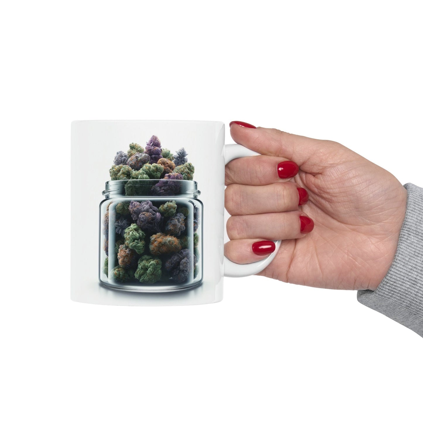 Jar of WEED - WEED Themed Coffee Mug - Perfect Gift for Smokers/Stoner, Marijuana Lover; Wake and Bake Mug - Weed Mug / Stoner Mug