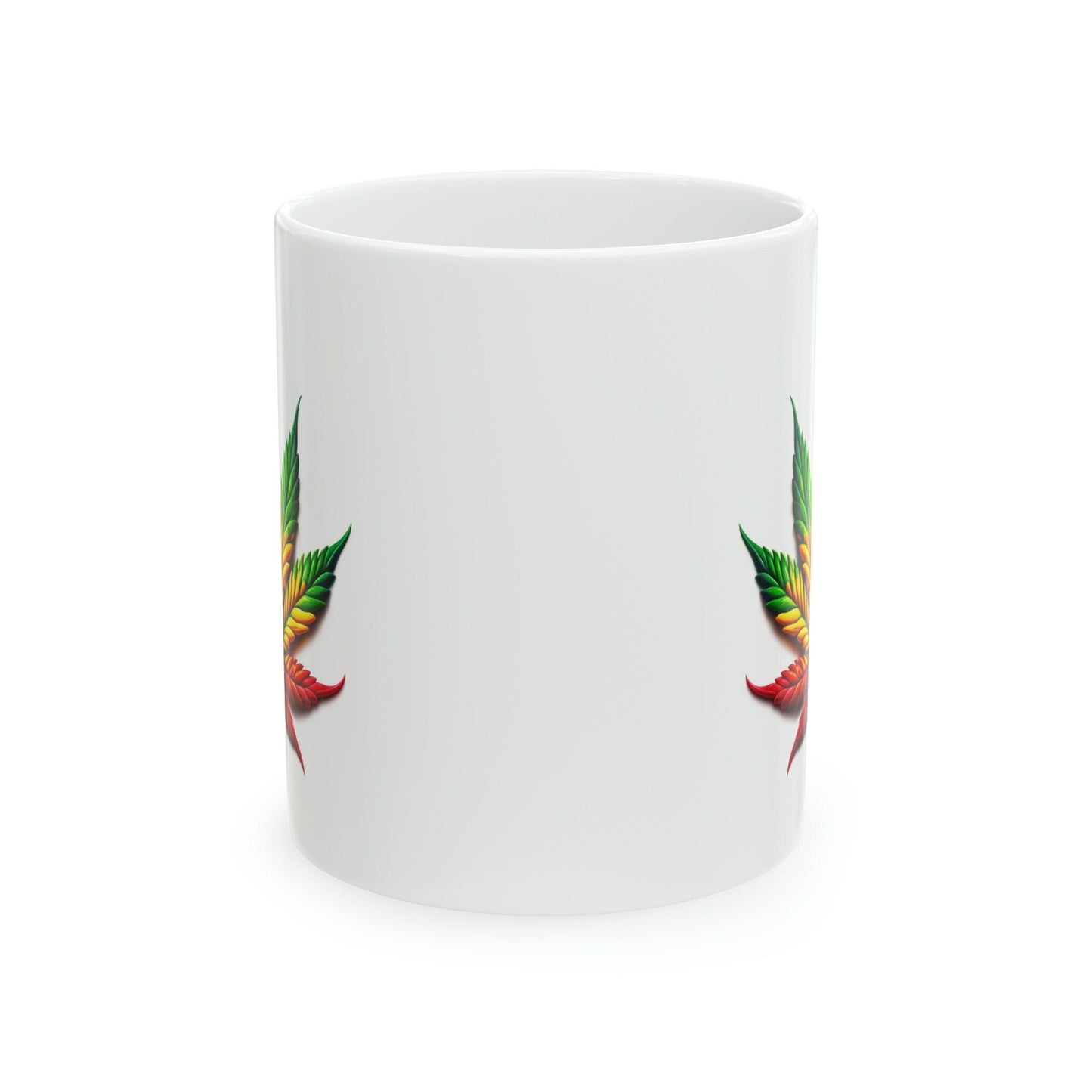 RASTA WEED LEAF - Marijuana Themed Coffee Mugs - Perfect Gift for Smokers / Stoners; Wake and Bake Mug - Weed Mug / Stoner Mug