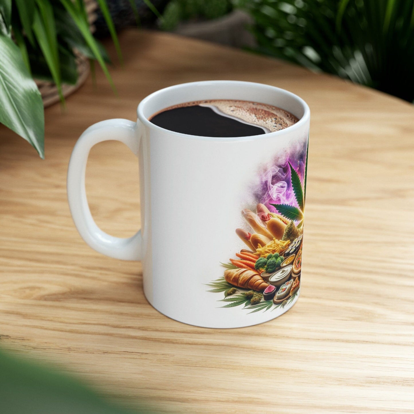 MUNCHIES - WEED Themed Coffee Mug - Perfect Gift for Smokers/Stoner, Marijuana Lover; Wake and Bake Mug - Weed Mug / Stoner Mug