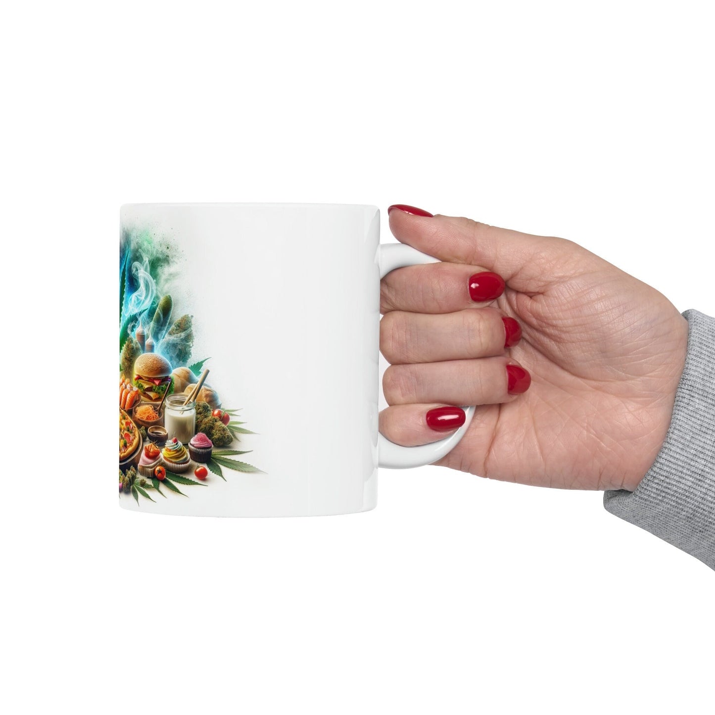 MUNCHIES - WEED Themed Coffee Mug - Perfect Gift for Smokers/Stoner, Marijuana Lover; Wake and Bake Mug - Weed Mug / Stoner Mug