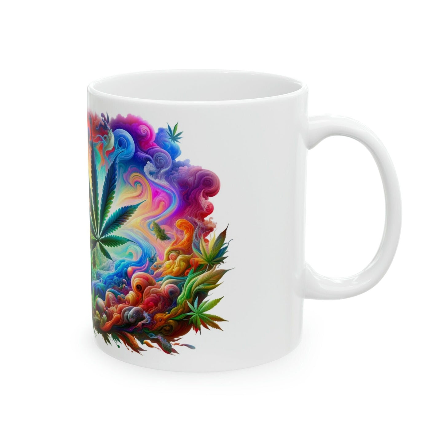 ARTSY WEED Mug - Marijuana Themed Coffee Mugs - Perfect Gift for Smokers / Stoners; Wake and Bake Mug - Weed Mug / Stoner Mug