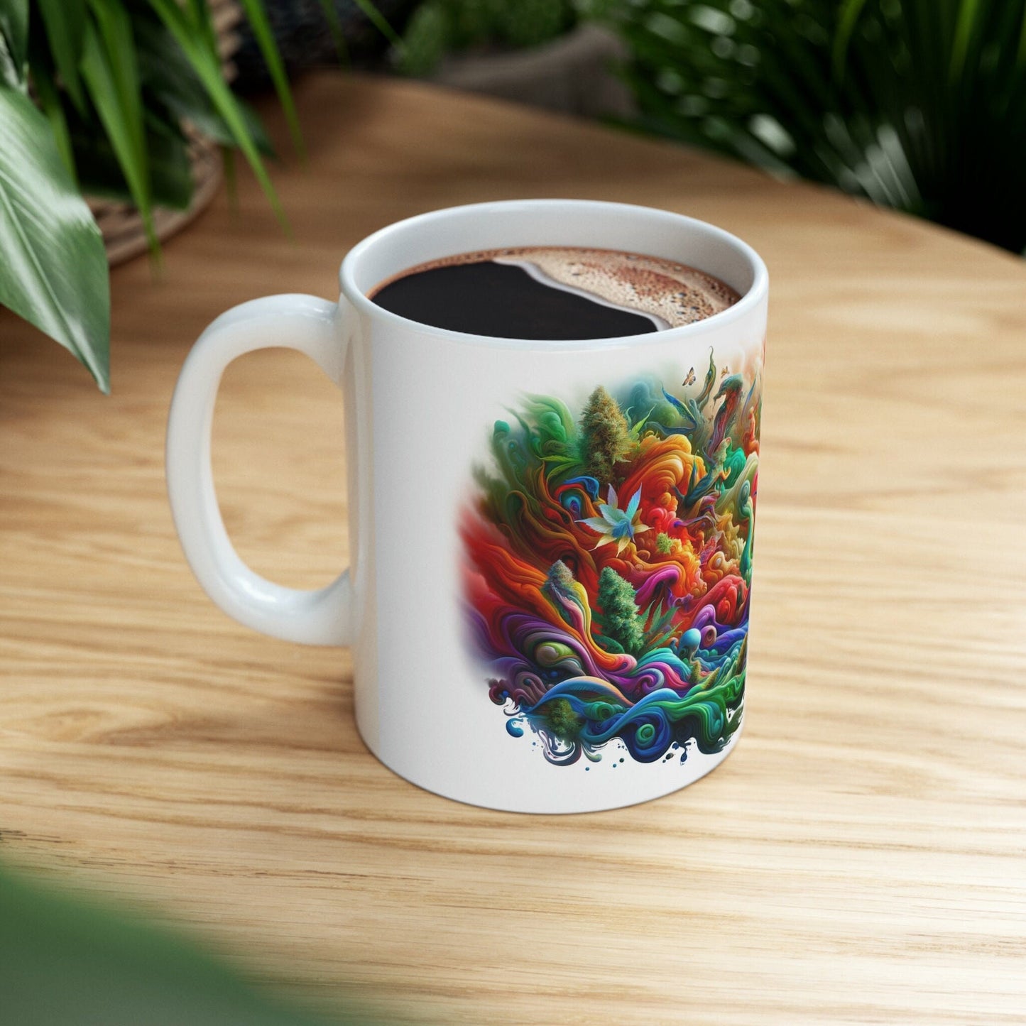 ARTSY WEED Mug - Marijuana Themed Coffee Mugs - Perfect Gift for Smokers / Stoners; Wake and Bake Mug - Weed Mug / Stoner Mug