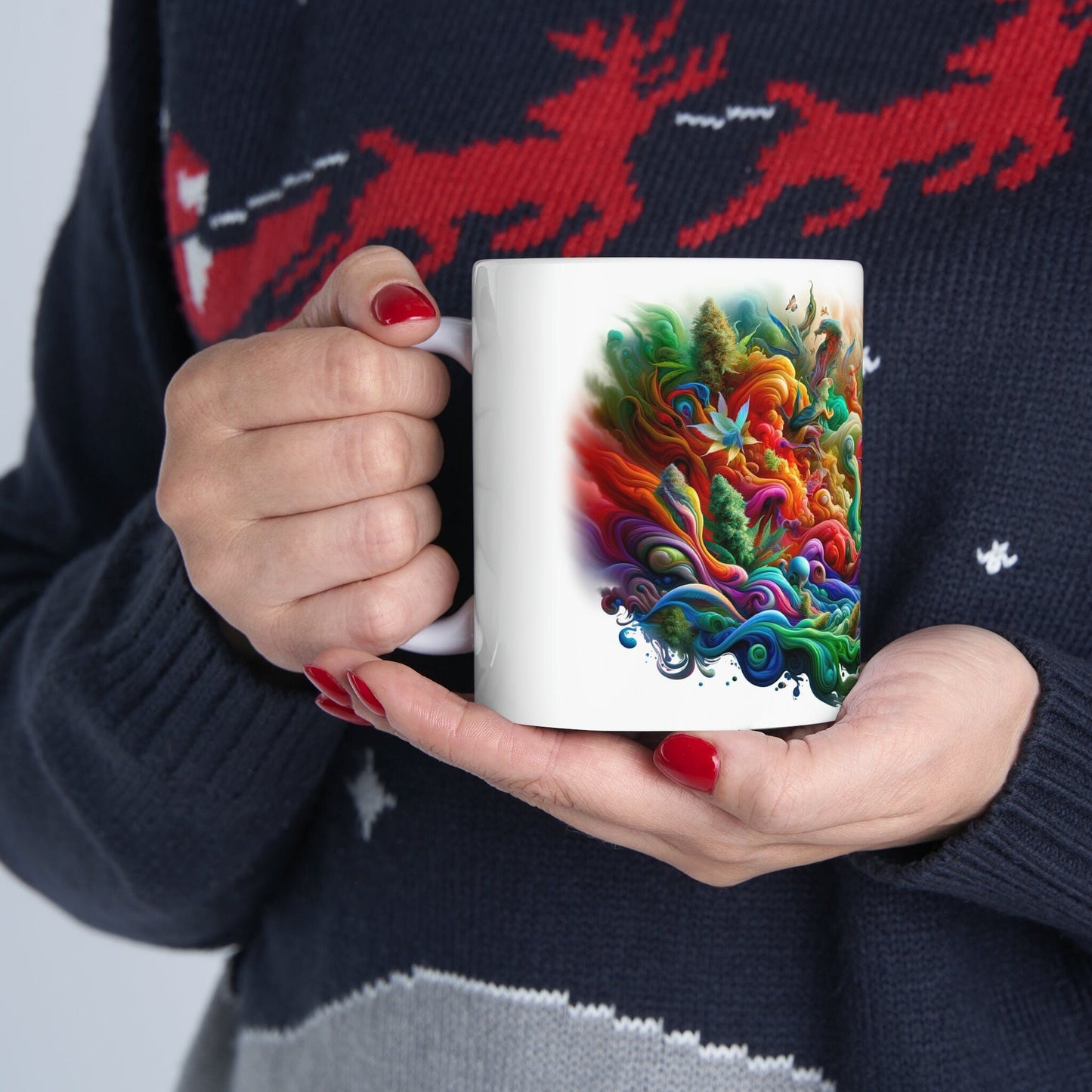 ARTSY WEED Mug - Marijuana Themed Coffee Mugs - Perfect Gift for Smokers / Stoners; Wake and Bake Mug - Weed Mug / Stoner Mug