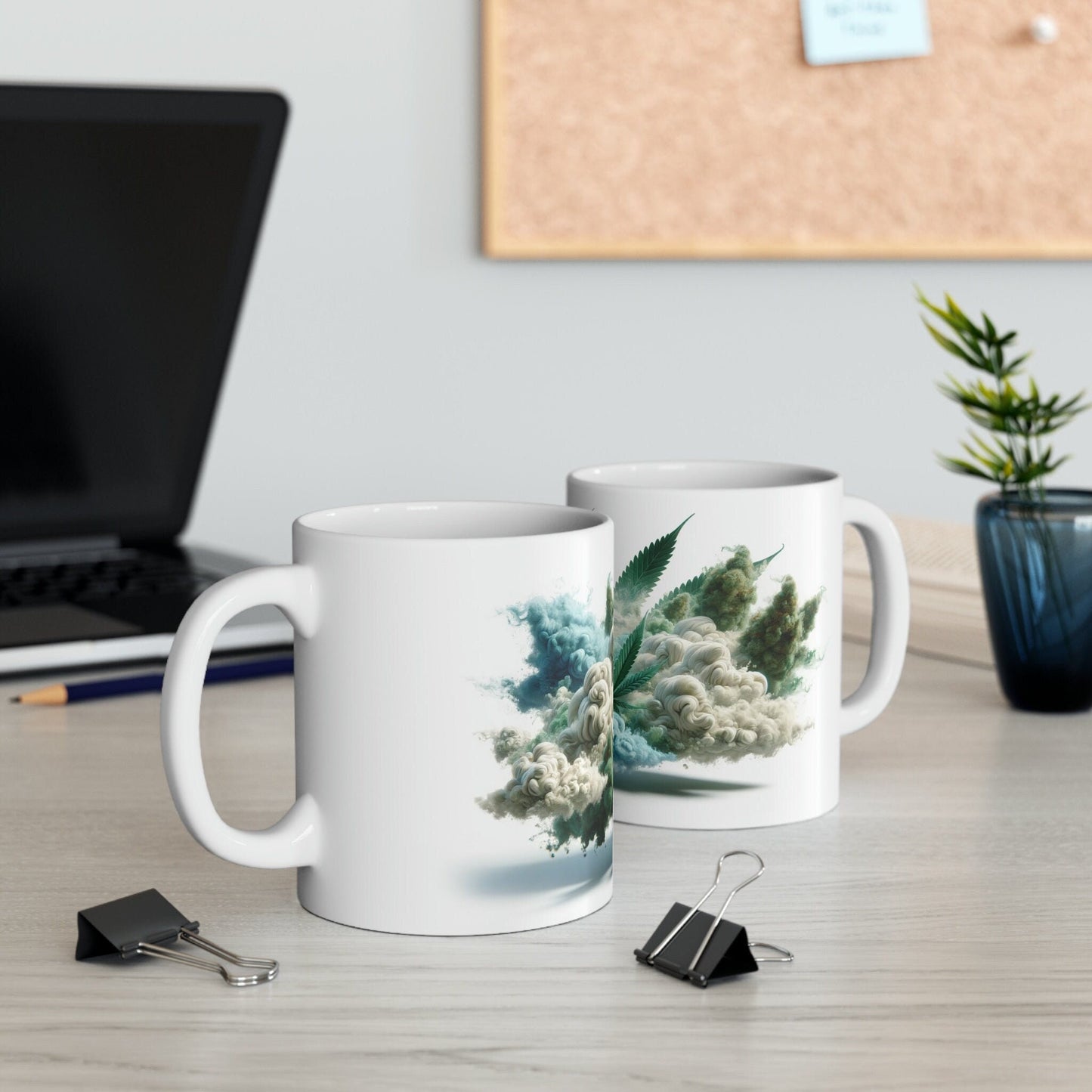 WEED CLOUD - Marijuana Themed Coffee Mug - Perfect Gift for Smokers/Stoners, Marijuana Lover; Wake and Bake Mug - Weed Mug / Stoner Mug