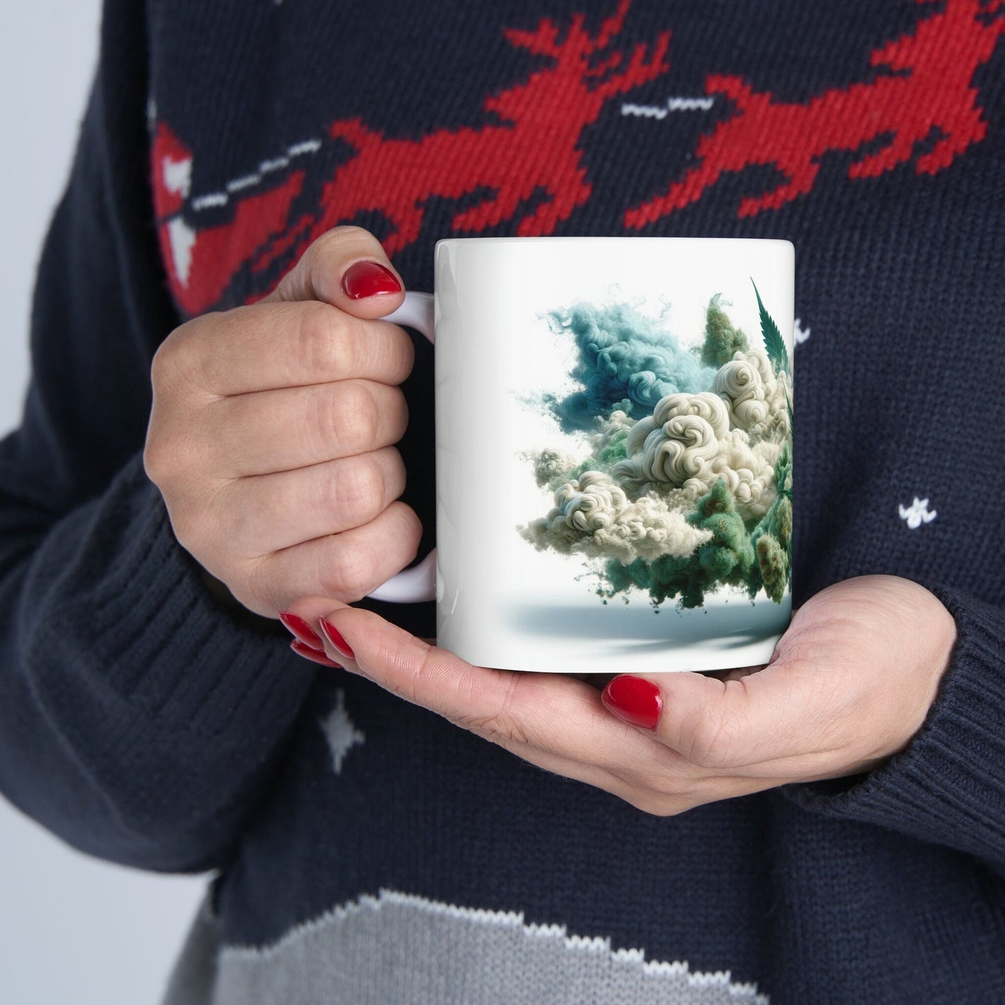 WEED CLOUD - Marijuana Themed Coffee Mug - Perfect Gift for Smokers/Stoners, Marijuana Lover; Wake and Bake Mug - Weed Mug / Stoner Mug