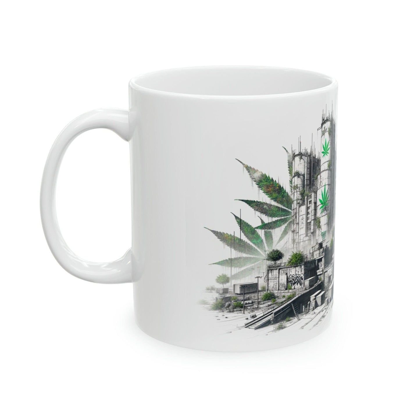 WEED POWER PLANT - Marijuana Themed Coffee Mug - Perfect Gift for Smokers/Stoner, Marijuana Lover; Wake and Bake Mug - Weed Mug / Stoner Mug