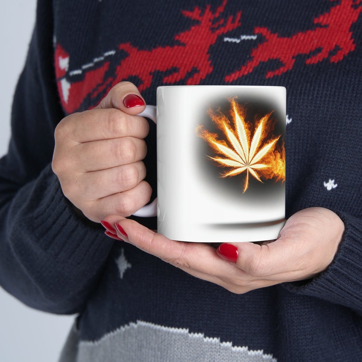 FLAMETHROWER - WEED Themed Coffee Mugs - Perfect Gift for Smokers, Stoners, Marijuana Lover; Wake and Bake Mug - Marijuana Mug / Stoner Mug