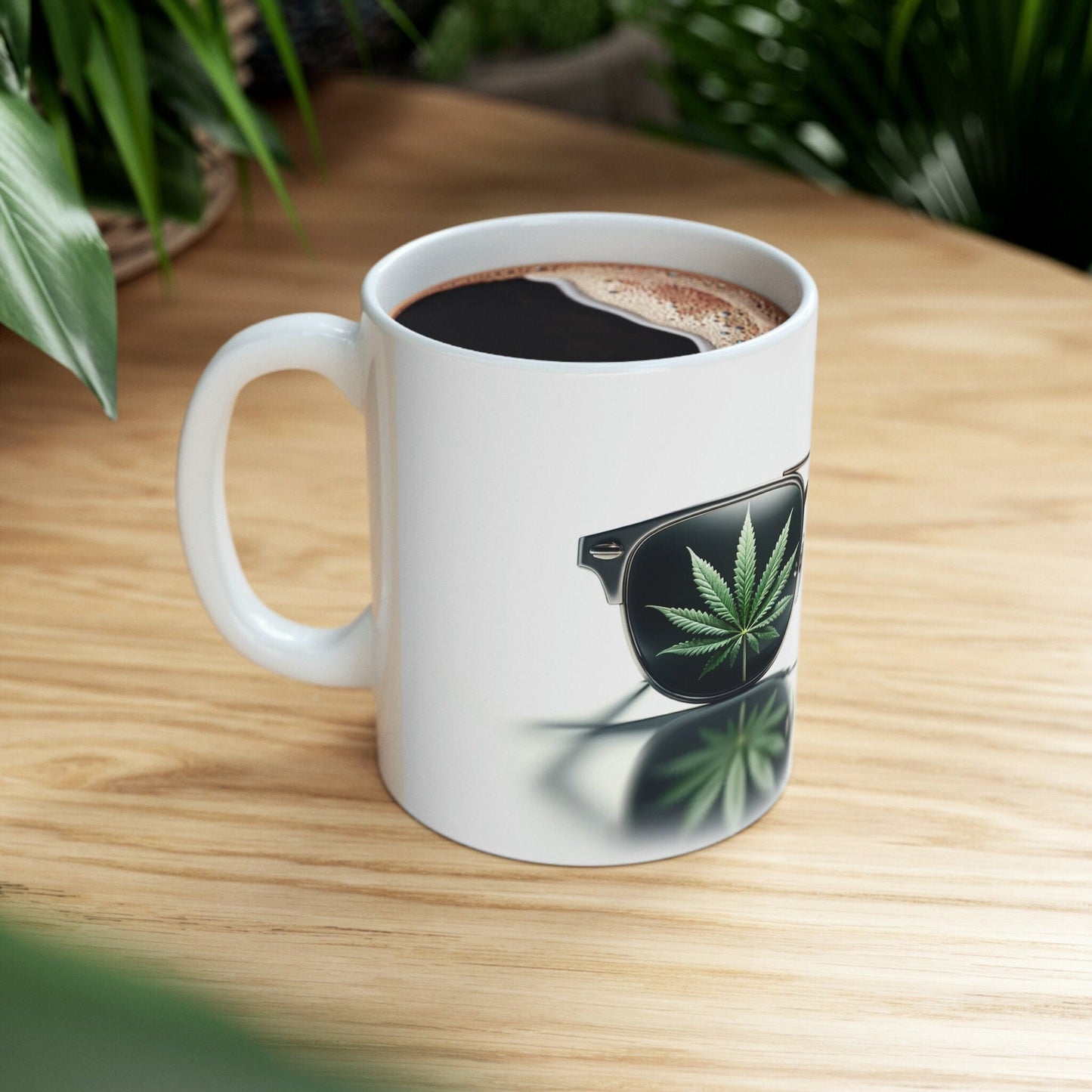 WEED GLASSES - Marijuana Themed Coffee Mugs - Perfect Gift for Smokers, Stoners, Marijuana Lovers; Wake and Bake Mug - Weed Mug / Stoner Mug
