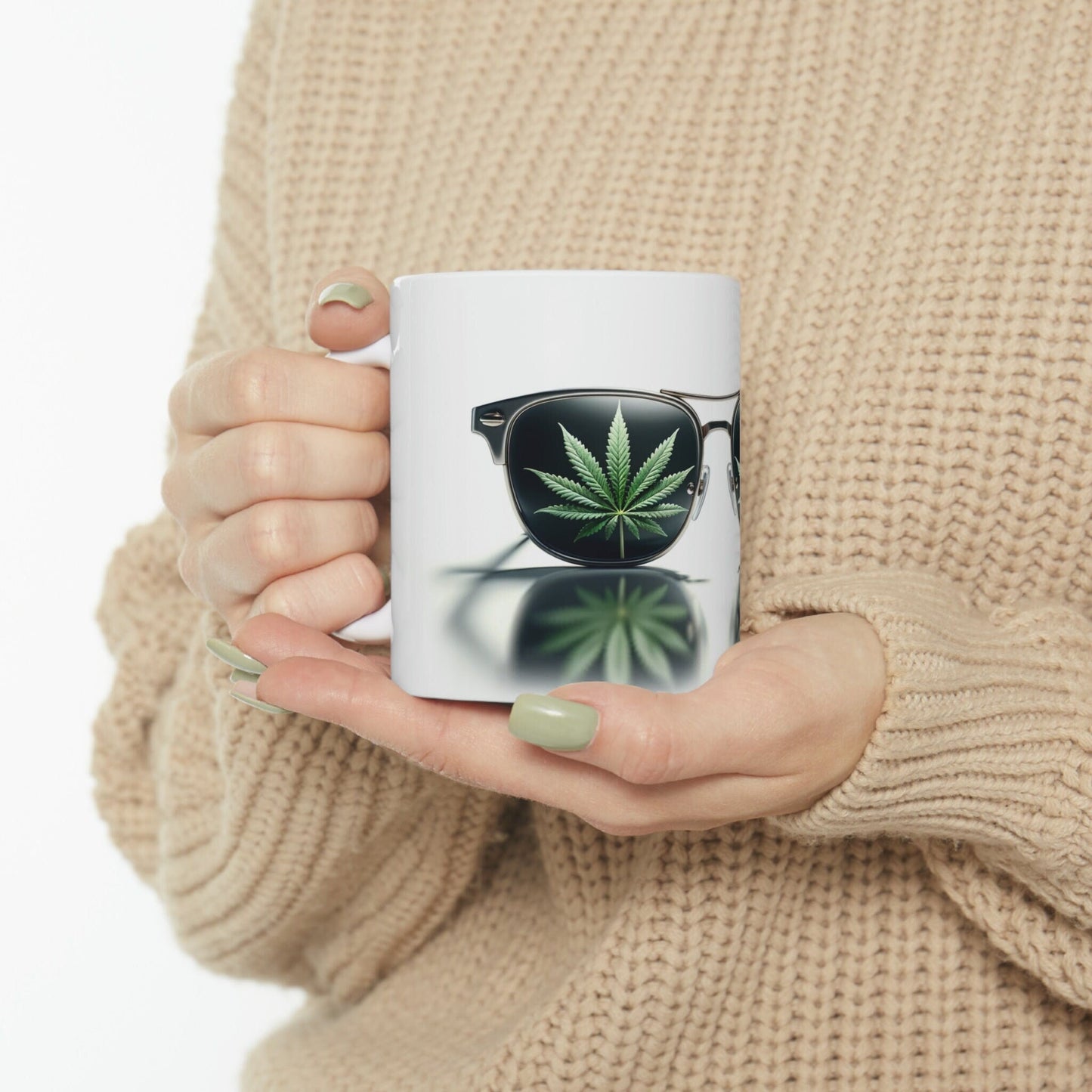 WEED GLASSES - Marijuana Themed Coffee Mugs - Perfect Gift for Smokers, Stoners, Marijuana Lovers; Wake and Bake Mug - Weed Mug / Stoner Mug