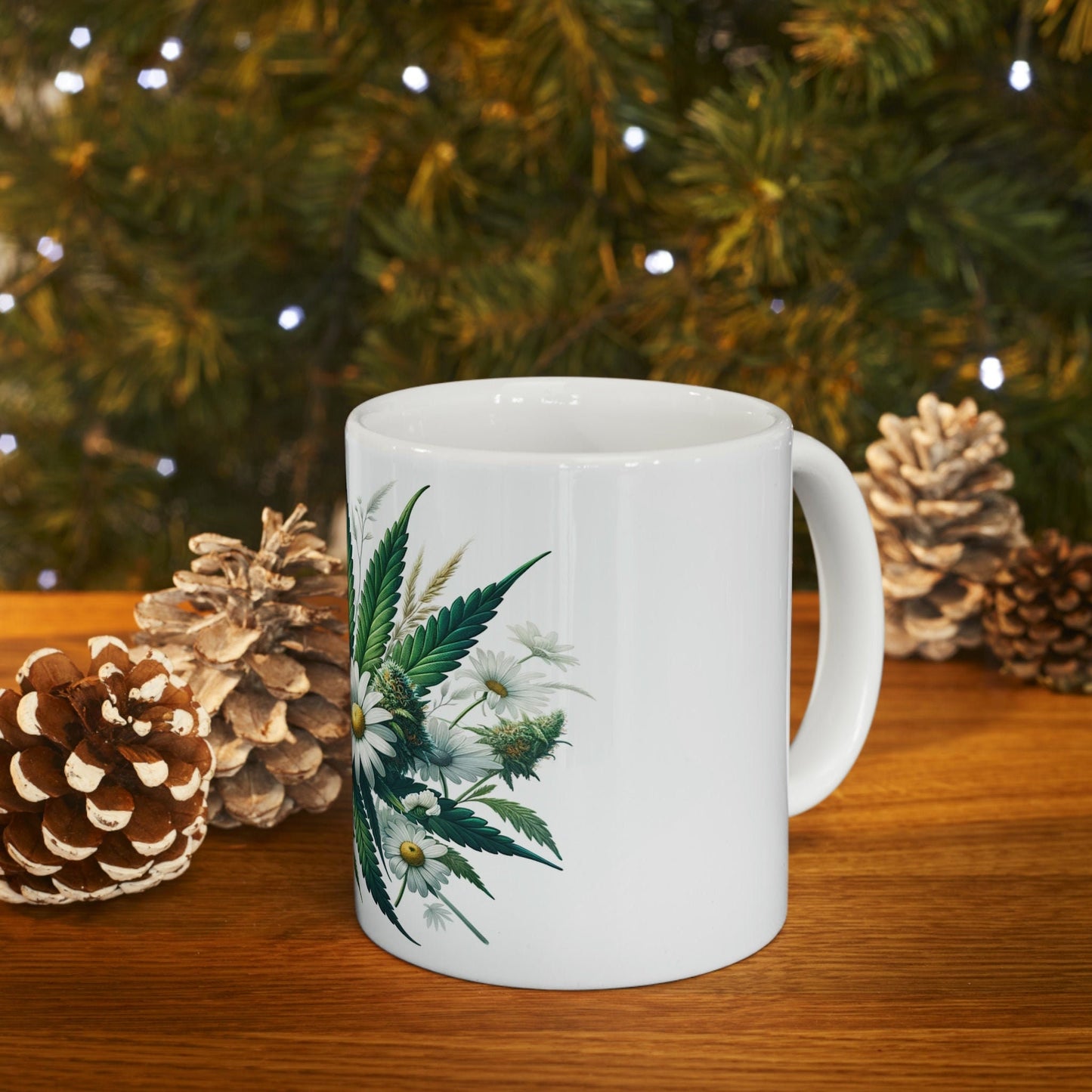 DAISY Flower - WEED Themed Coffee Mugs - Perfect Gift for Smokers, Stoners, Marijuana Lovers; Wake and Bake Mug - Marijuana Mug / Stoner Mug