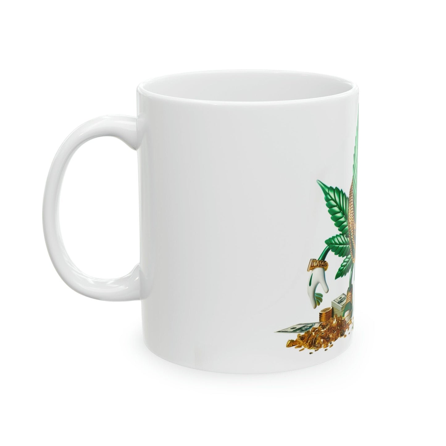 WEED LEAF BOSS - Weed Themed Coffee Mugs - Perfect Gift for Smokers, Stoners, Marijuana Lovers; Wake and Bake Mug, Marijuana Mug, Stoner Mug
