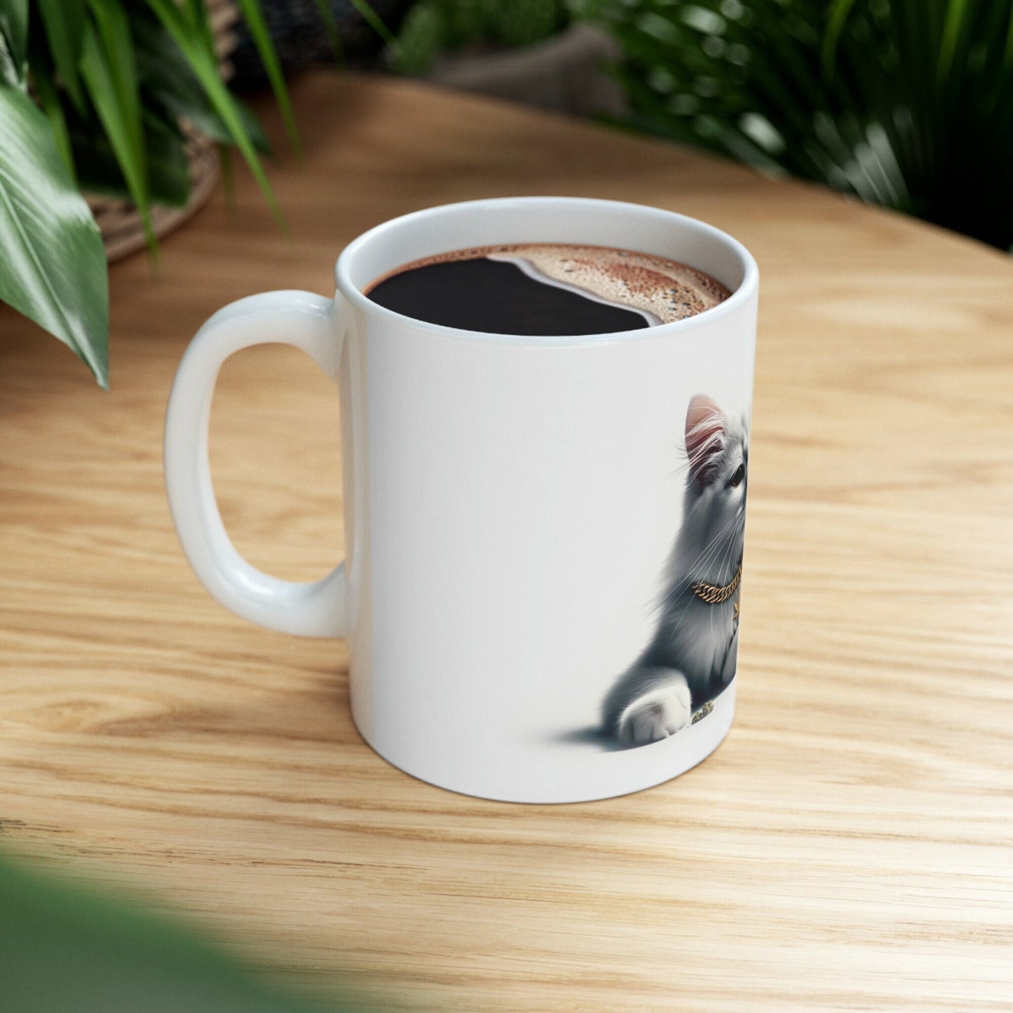 THUG KITTY - WEED Themed Coffee Mugs - Perfect Gift for Smokers, Stoners, Marijuana Lovers; Wake and Bake Mug, Marijuana Mug / Stoner Mug