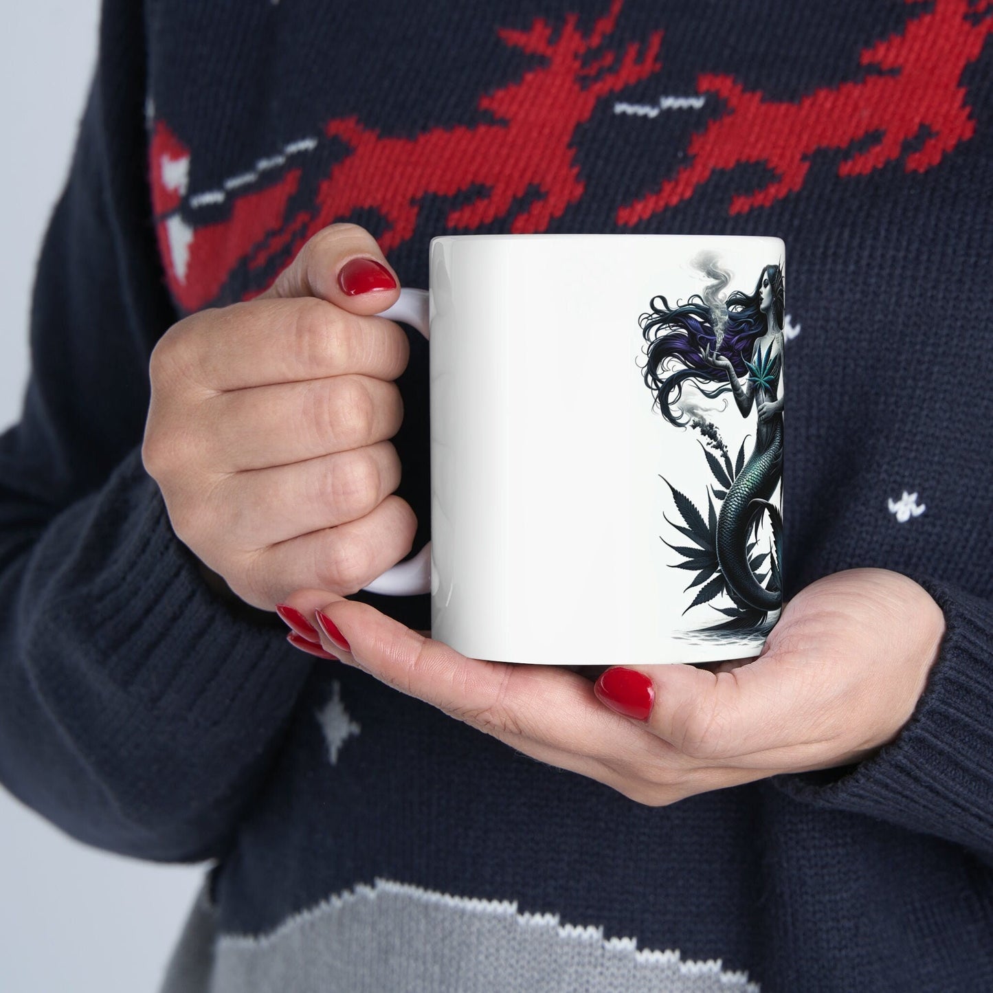 MERMAIDS - WEED Themed Coffee Mugs - Perfect Gift for Smokers, Stoners, Marijuana Lovers; Wake and Bake Mug, Marijuana Mug / Stoner Mug