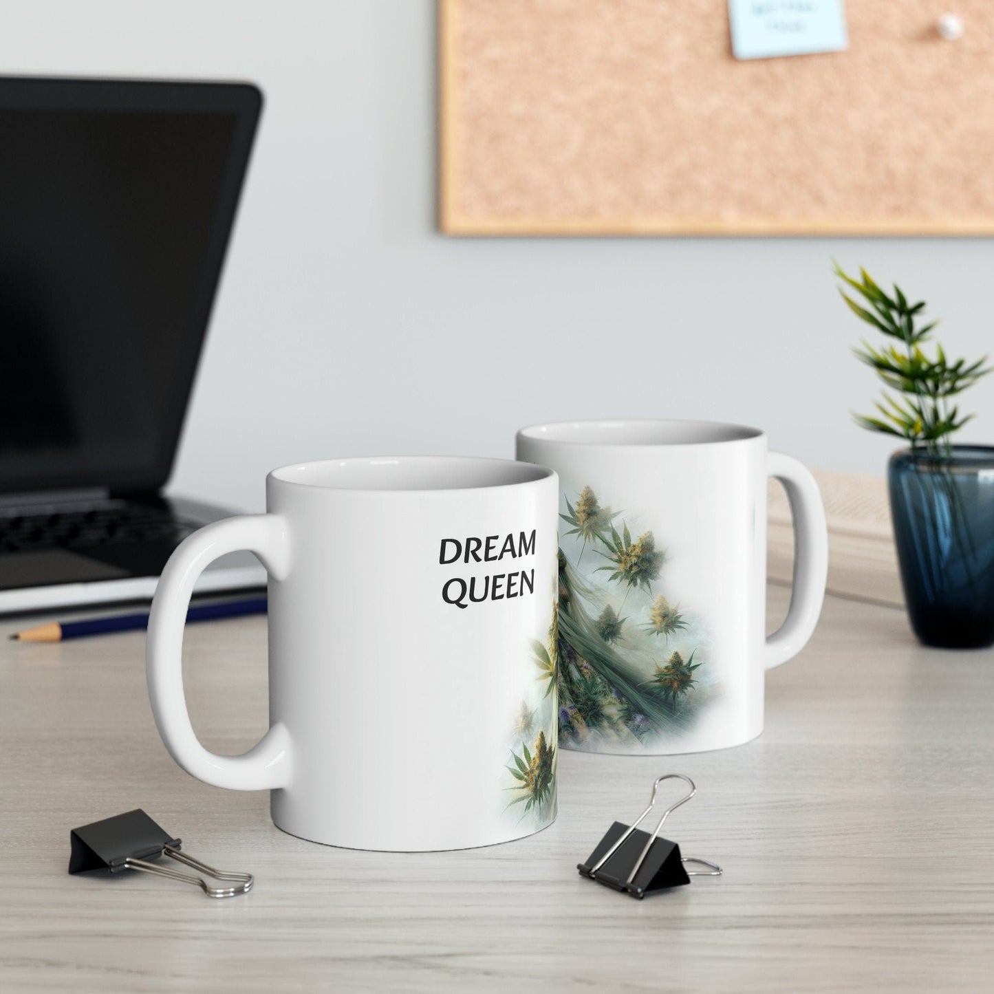 DREAM QUEEN - WEED Strain Themed Coffee Mugs - Perfect Gift for Smokers, Stoners, Marijuana Lovers; Wake and Bake Essentials