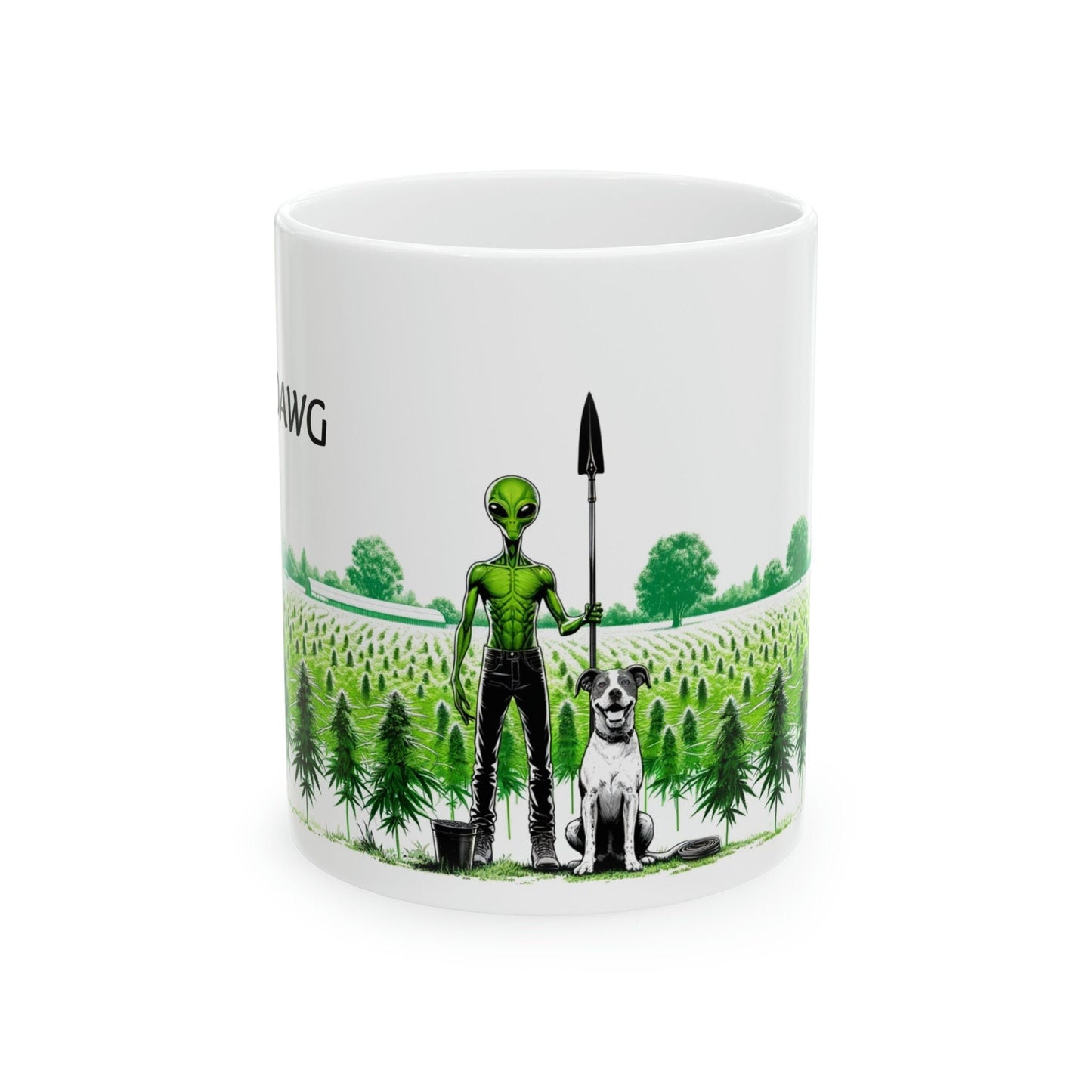 ALIEN DAWG - WEED Strain Themed Coffee Mugs - Perfect Gift for Smokers, Stoners, Marijuana Lovers; Wake and Bake Essentials