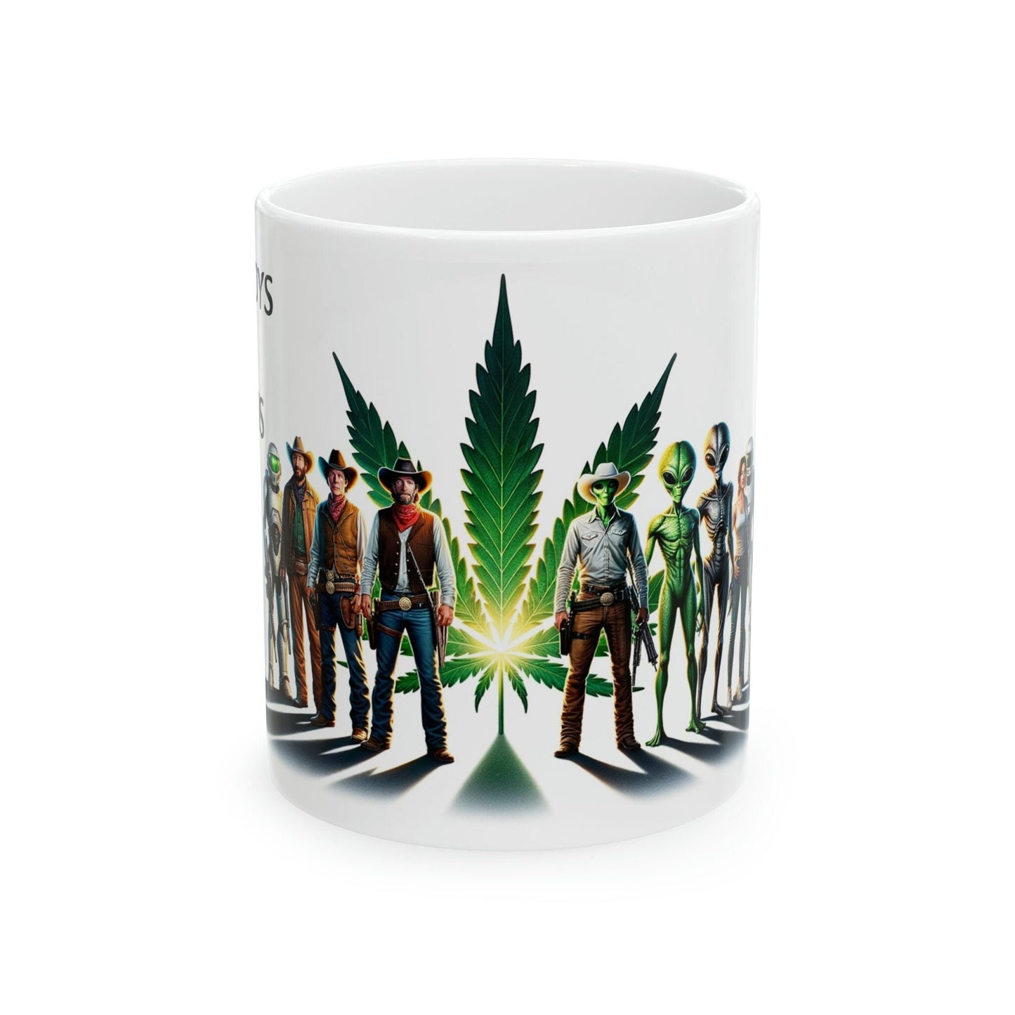 COWBOYS & ALIENS - WEED Strain Themed Coffee Mugs - Perfect Gift for Smokers, Stoners, Marijuana Lovers; Wake and Bake Essentials