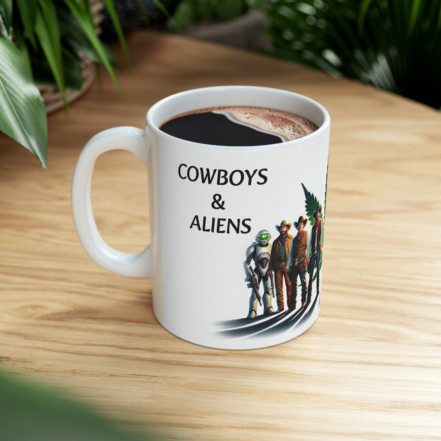 COWBOYS & ALIENS - WEED Strain Themed Coffee Mugs - Perfect Gift for Smokers, Stoners, Marijuana Lovers; Wake and Bake Essentials