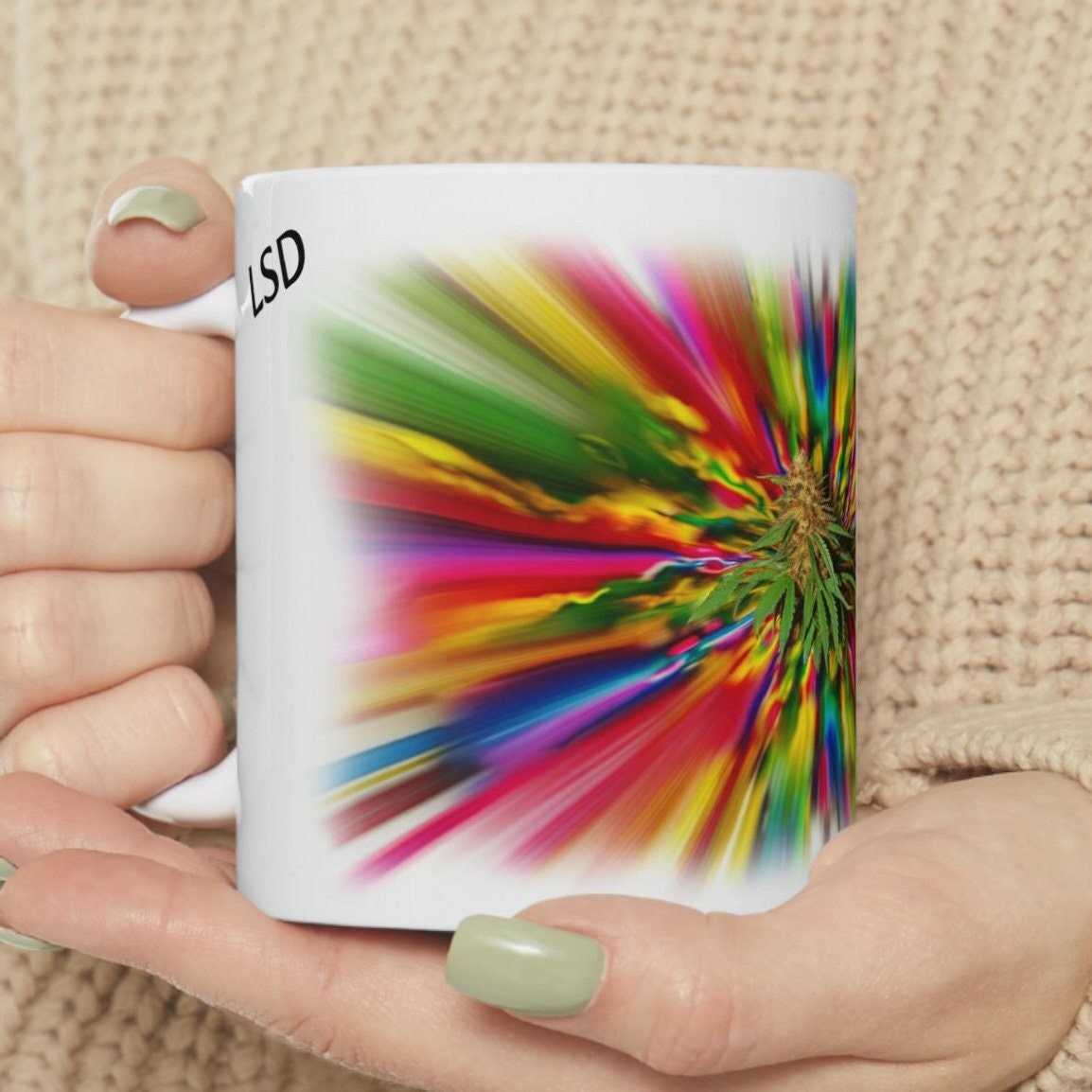 LSD - WEED Strain Themed Coffee Mugs - Perfect Gift for Smokers, Stoners, Marijuana Lovers; Wake and Bake Essentials