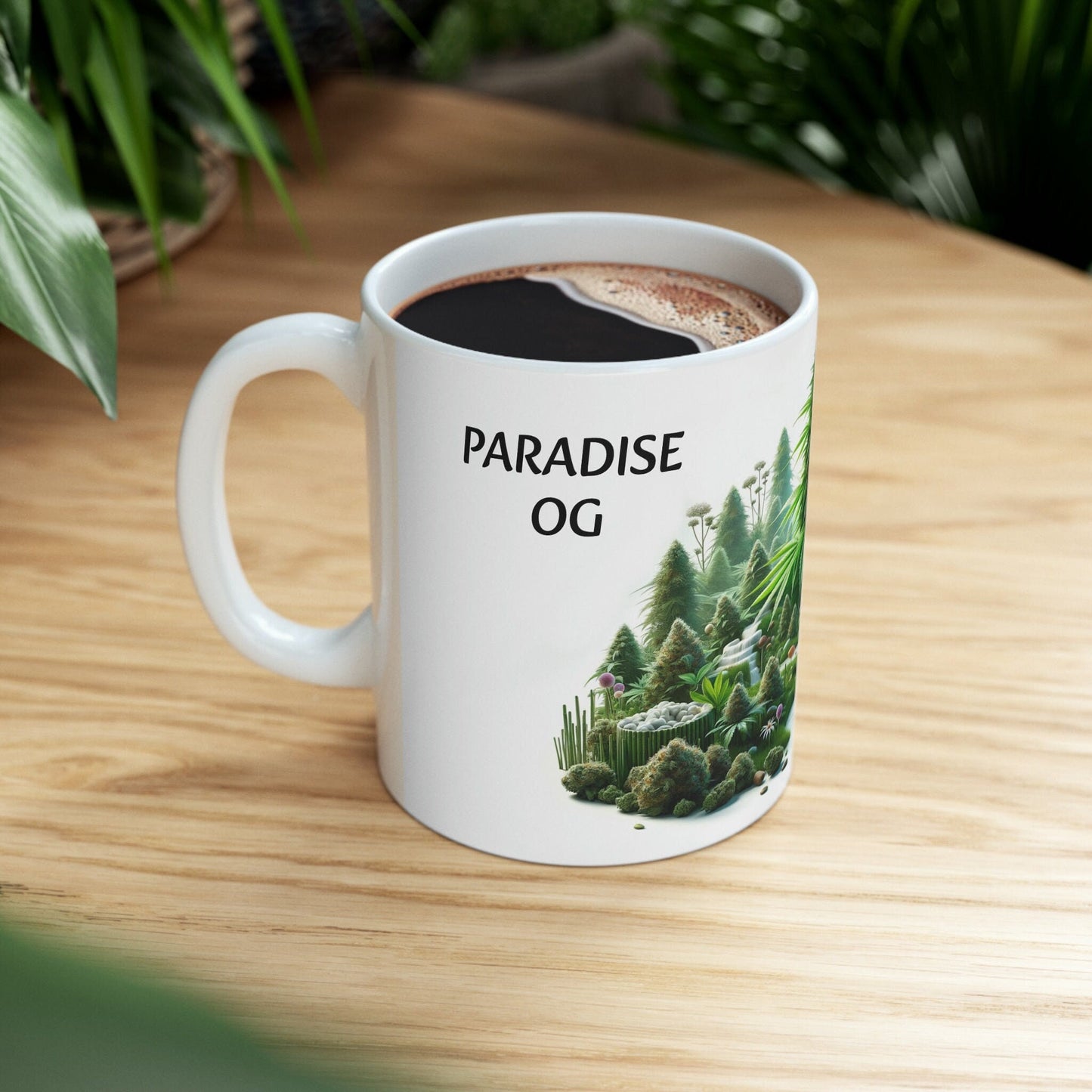 PARADISE OG - WEED Strain Themed Coffee Mugs - Perfect Gift for Smokers, Stoners, Marijuana Lovers; Wake and Bake Essentials