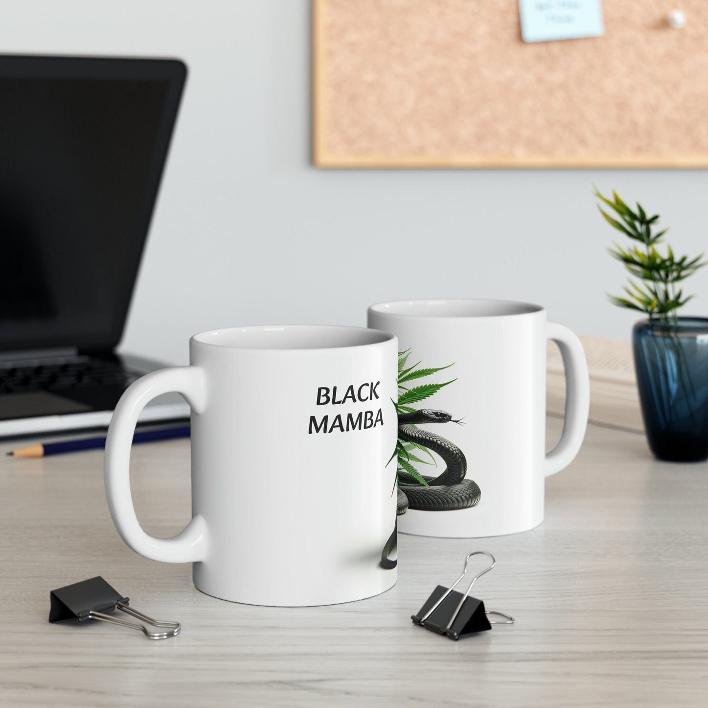 BLACK MAMBA - WEED Strain Themed Coffee Mugs - Perfect Gift for Smokers, Stoners, Marijuana Lovers; Wake and Bake Essentials
