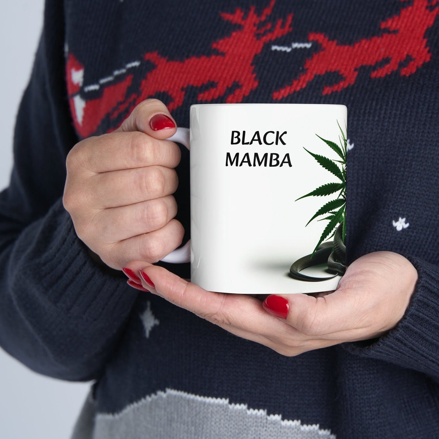 BLACK MAMBA - WEED Strain Themed Coffee Mugs - Perfect Gift for Smokers, Stoners, Marijuana Lovers; Wake and Bake Essentials